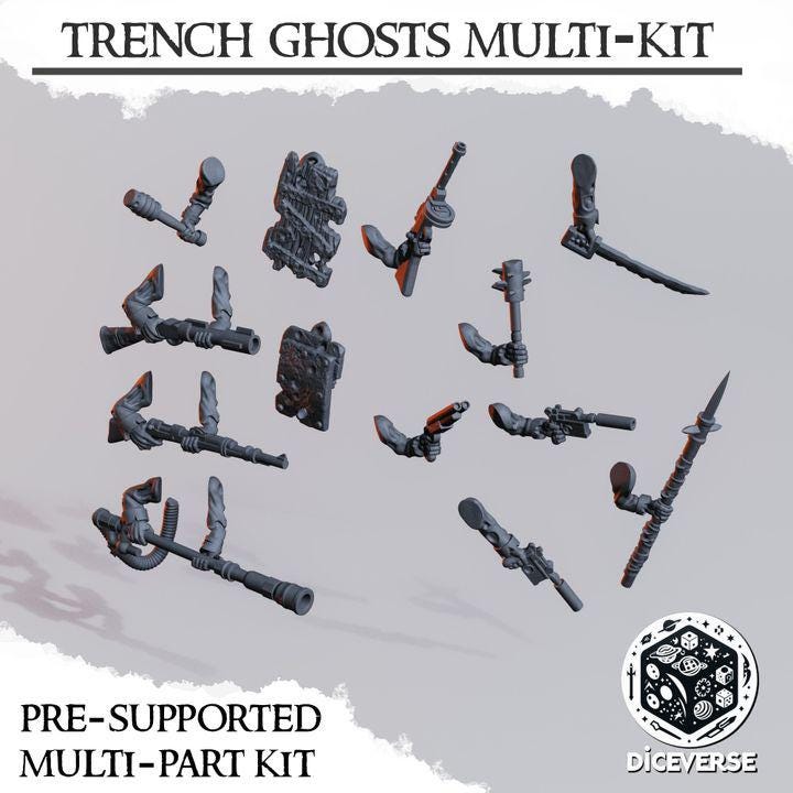 Trench Ghosts Multi-Kit | 32mm Scale | Trench Crusade | Diceverse