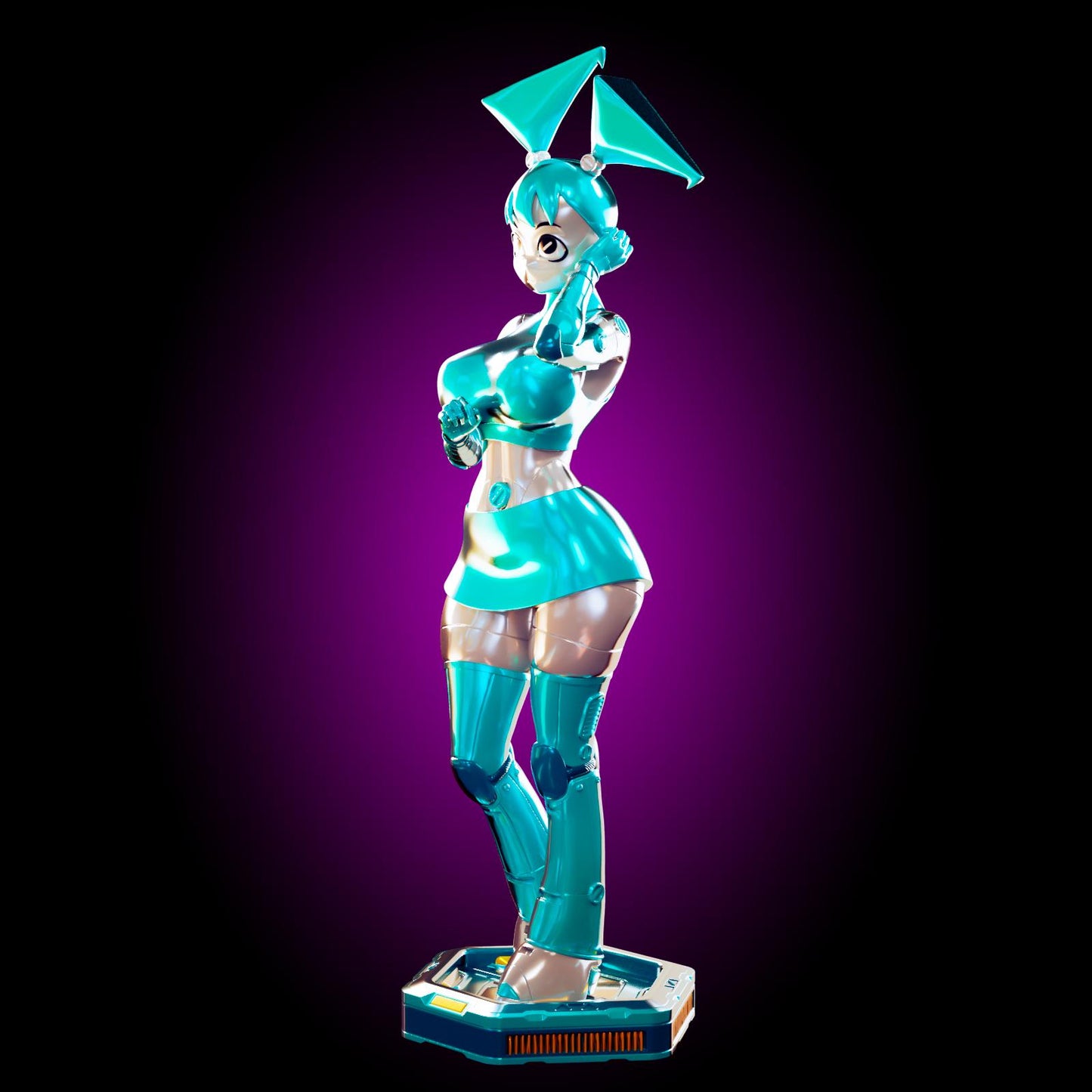 Robot Girl Pin Up Model Kit | 3D Resin Print Figurine | Officer Rhu