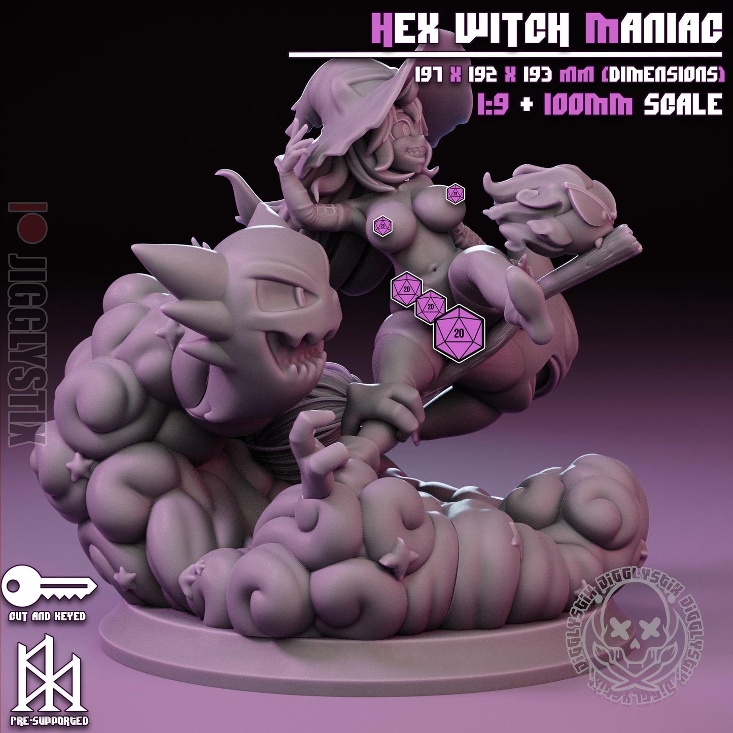 Witch Girl Pin Up Model Kit | Jigglystix