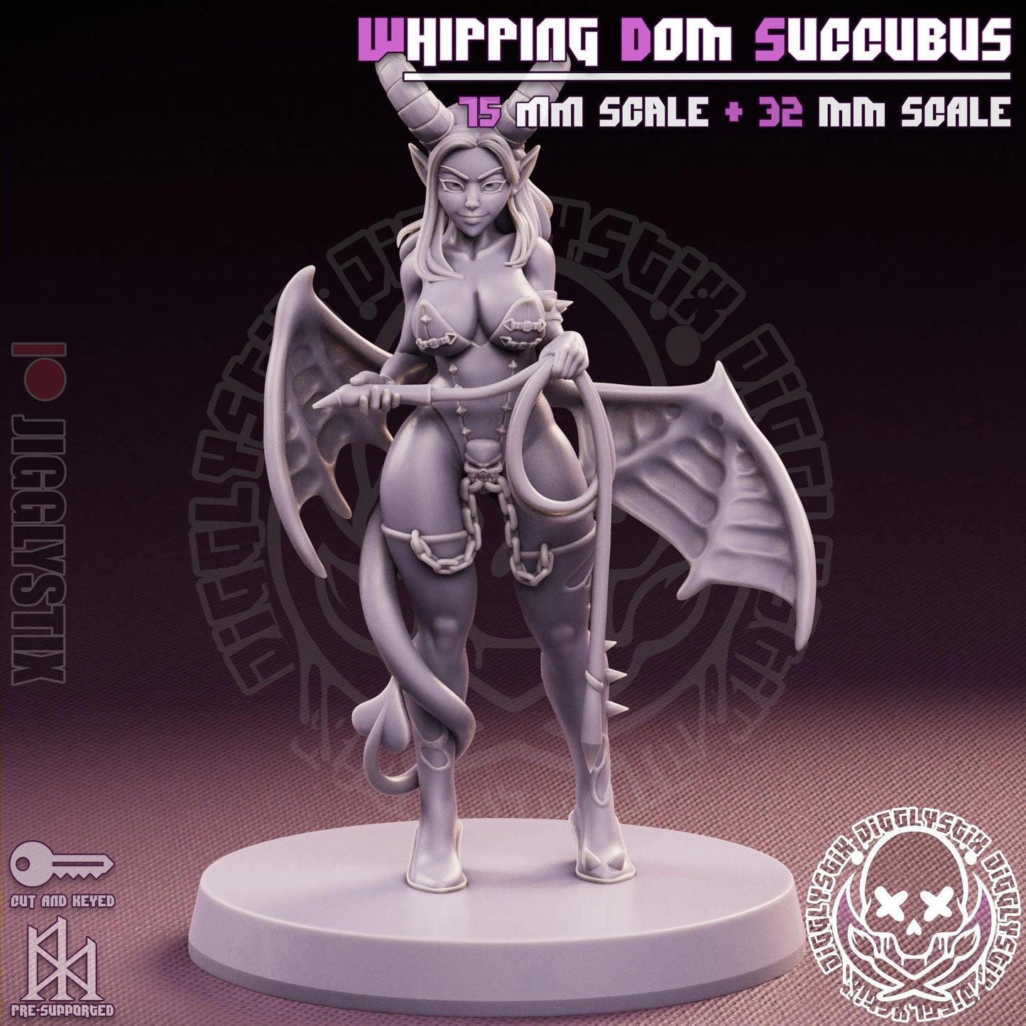 Whipping Dom Succbus Pin Up Miniature | Jigglystix