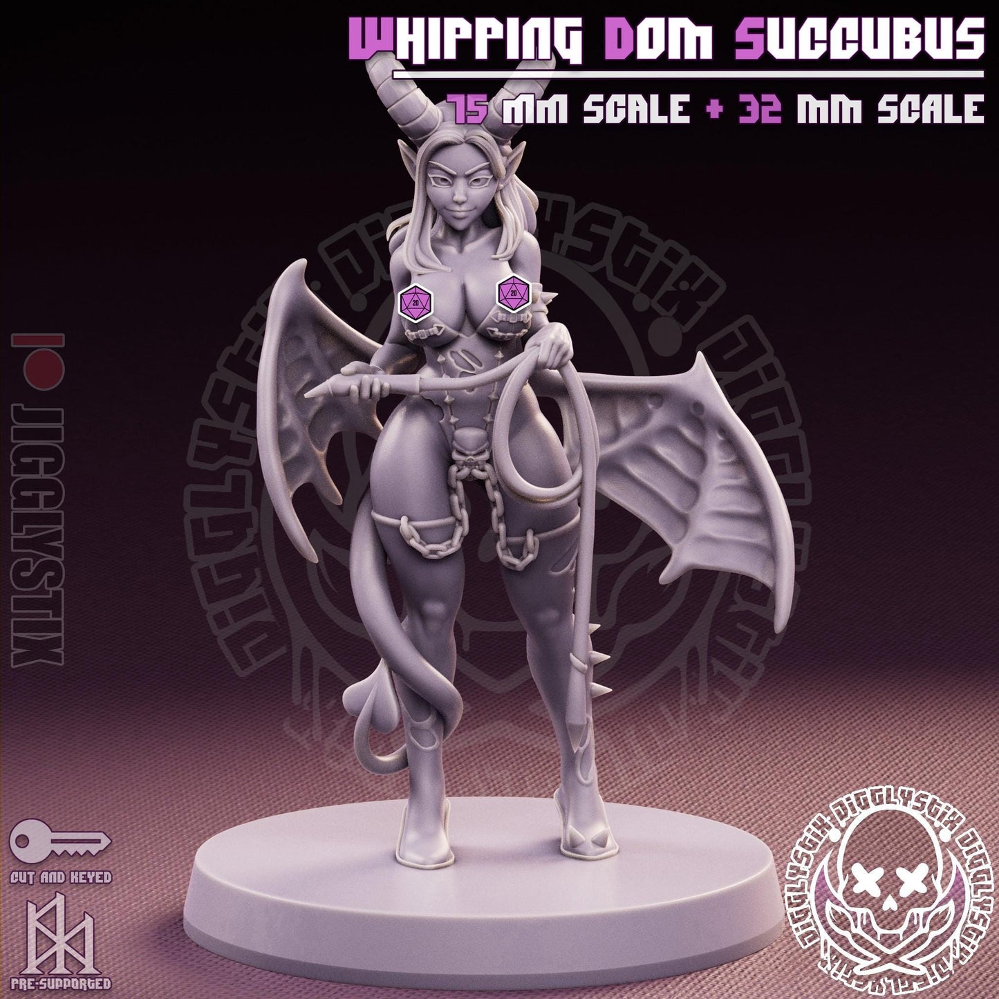 Whipping Dom Succbus Pin Up Miniature | Jigglystix