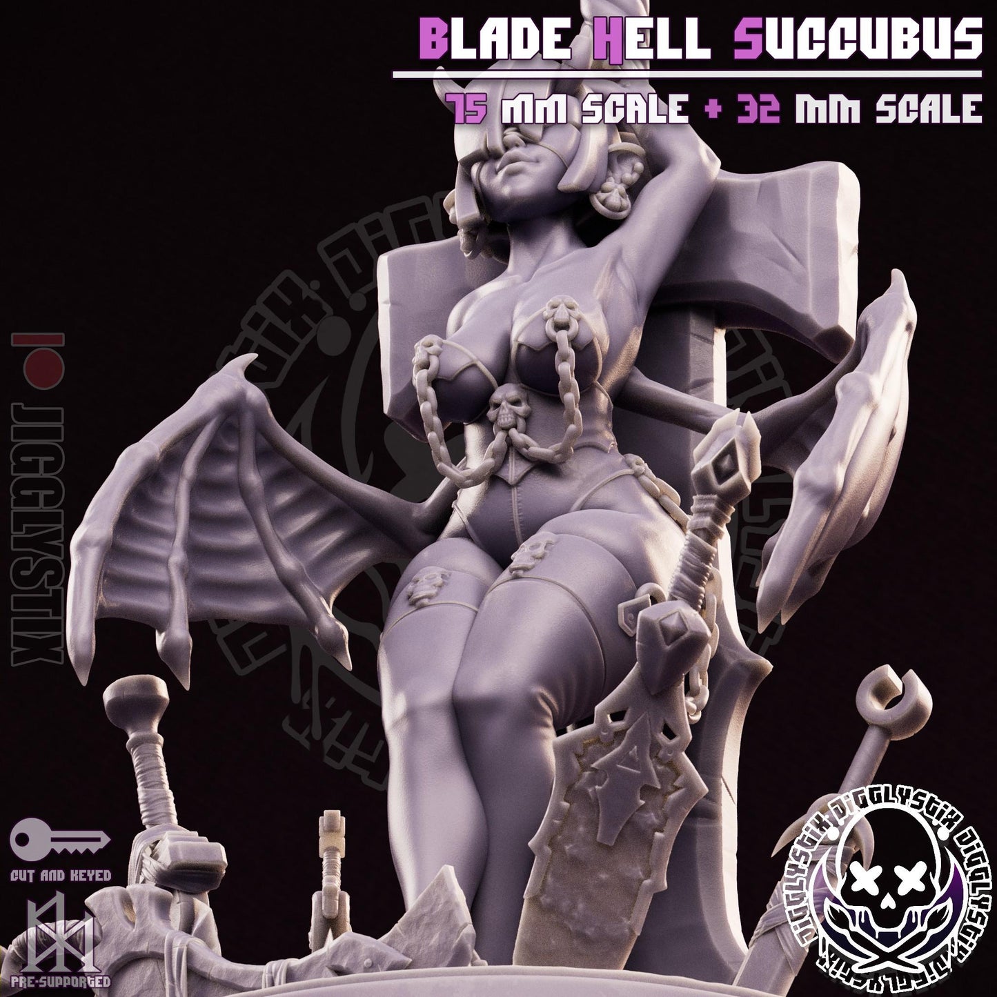 Blade Hell Succubus Pin Up Miniature | Jigglystix