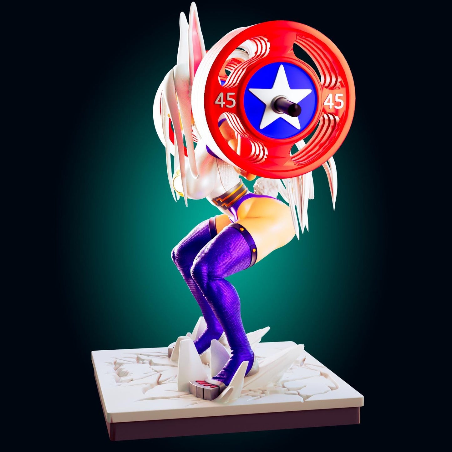 Bunny Fitness Girl Model Kit | 3D Resin Print Figurine | Officer Rhu