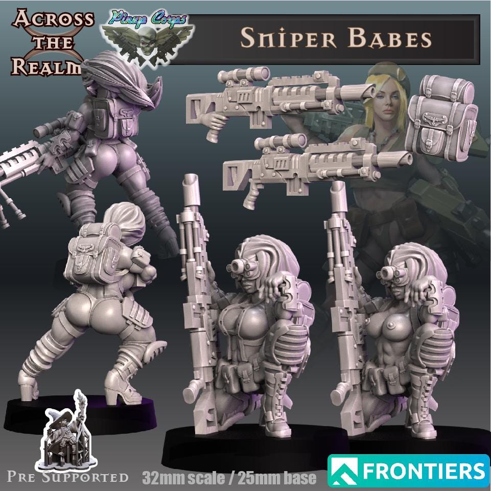 Sniper Babe Miniatures | Across the Realms