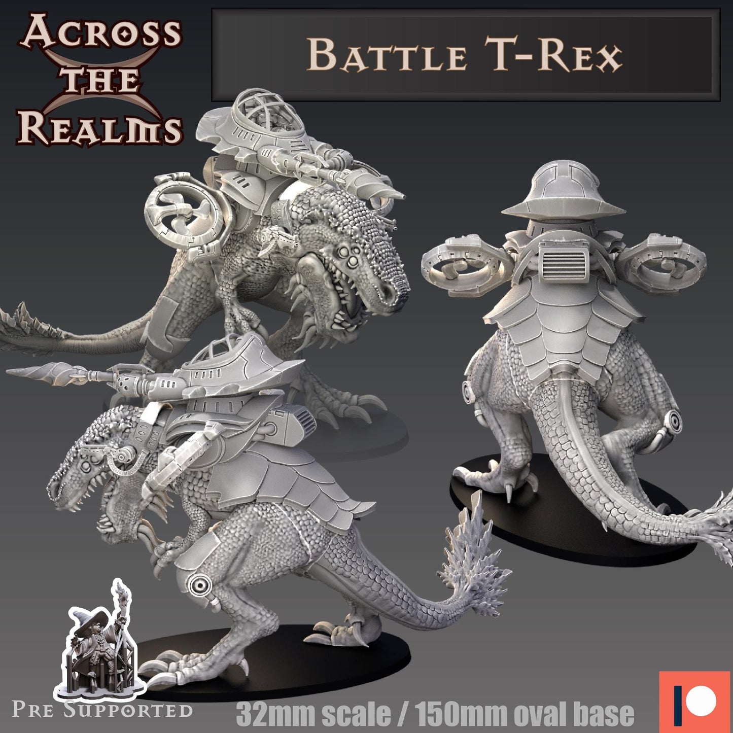 Battle T. Rex Miniature | Across the Realms