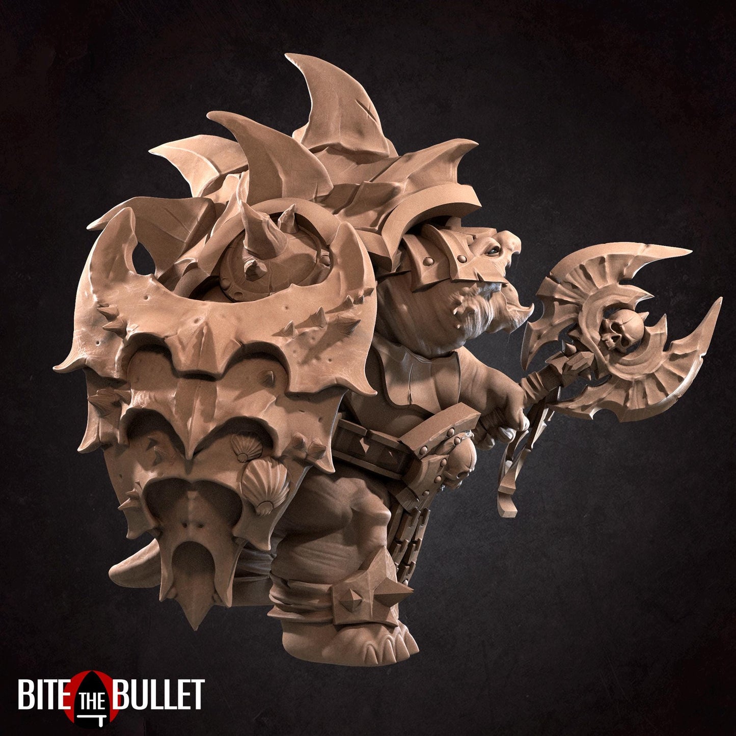 Mik'e, The Irritated Tortle Miniature | Bite the Bullet