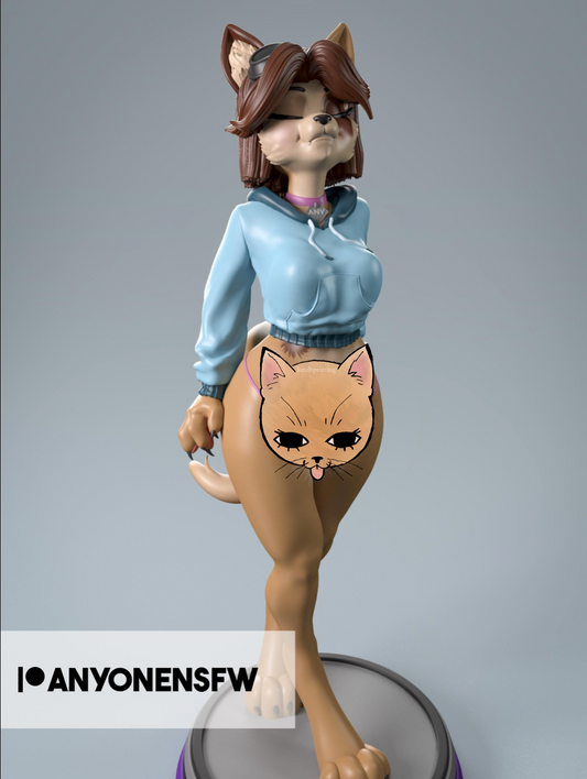 Dog Girl Model Kit | 3D Resin Printed Figurine | Anyone