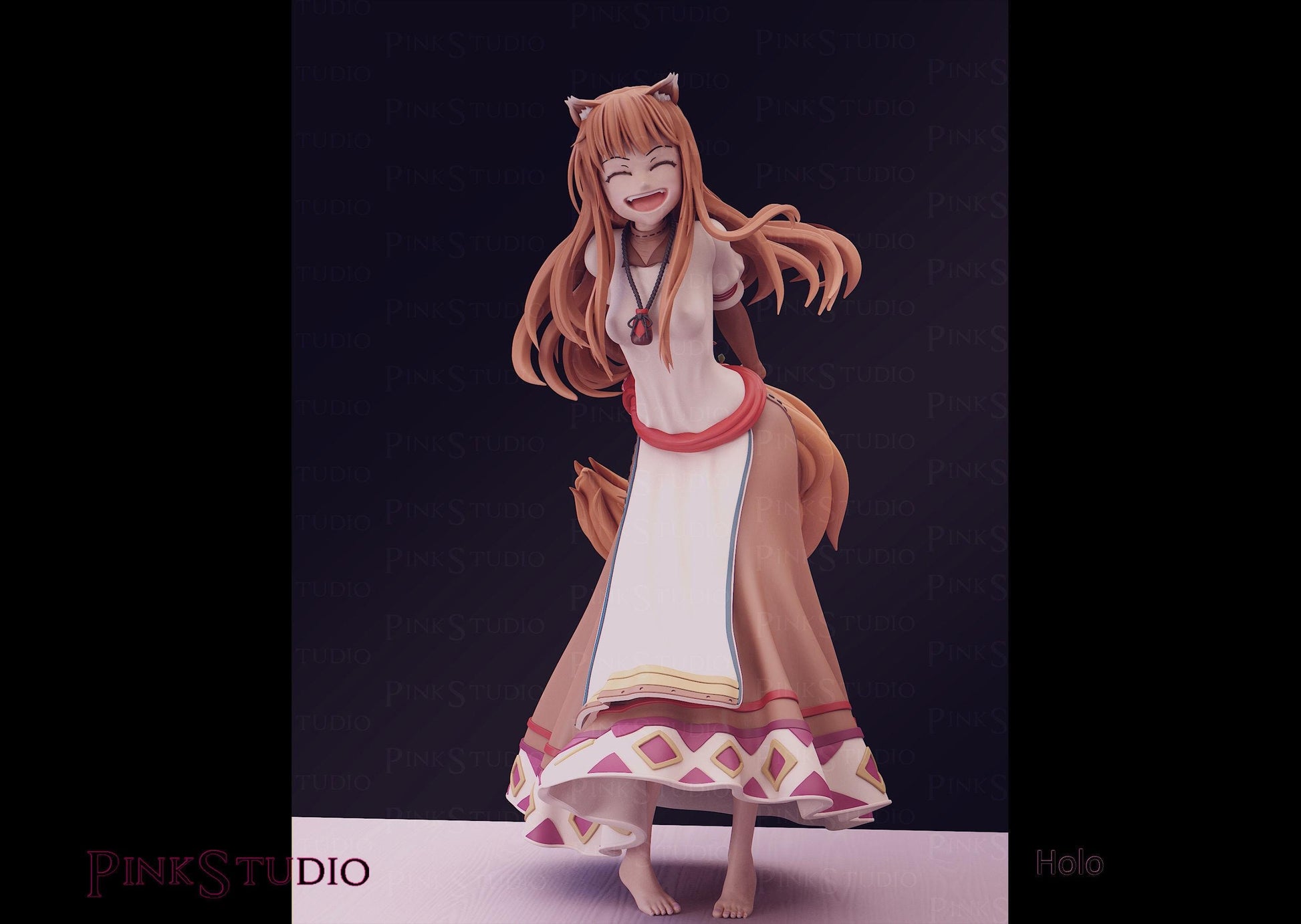 Holo Inspired Fanart Spice and Wolf Resin Model Kit 17cm