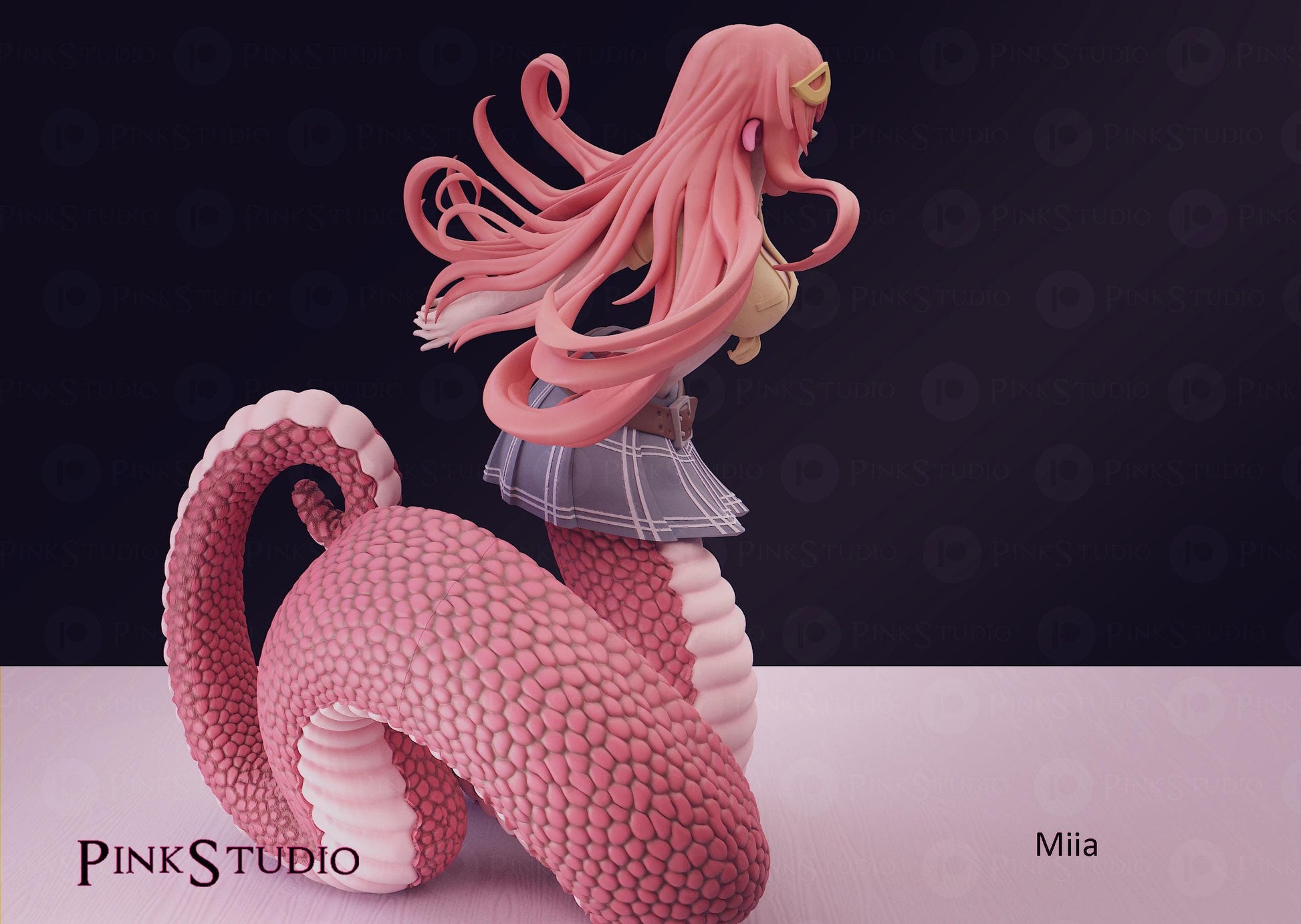 Monster Musume Inspired Fanart Miia Resin Model Kit 18cm