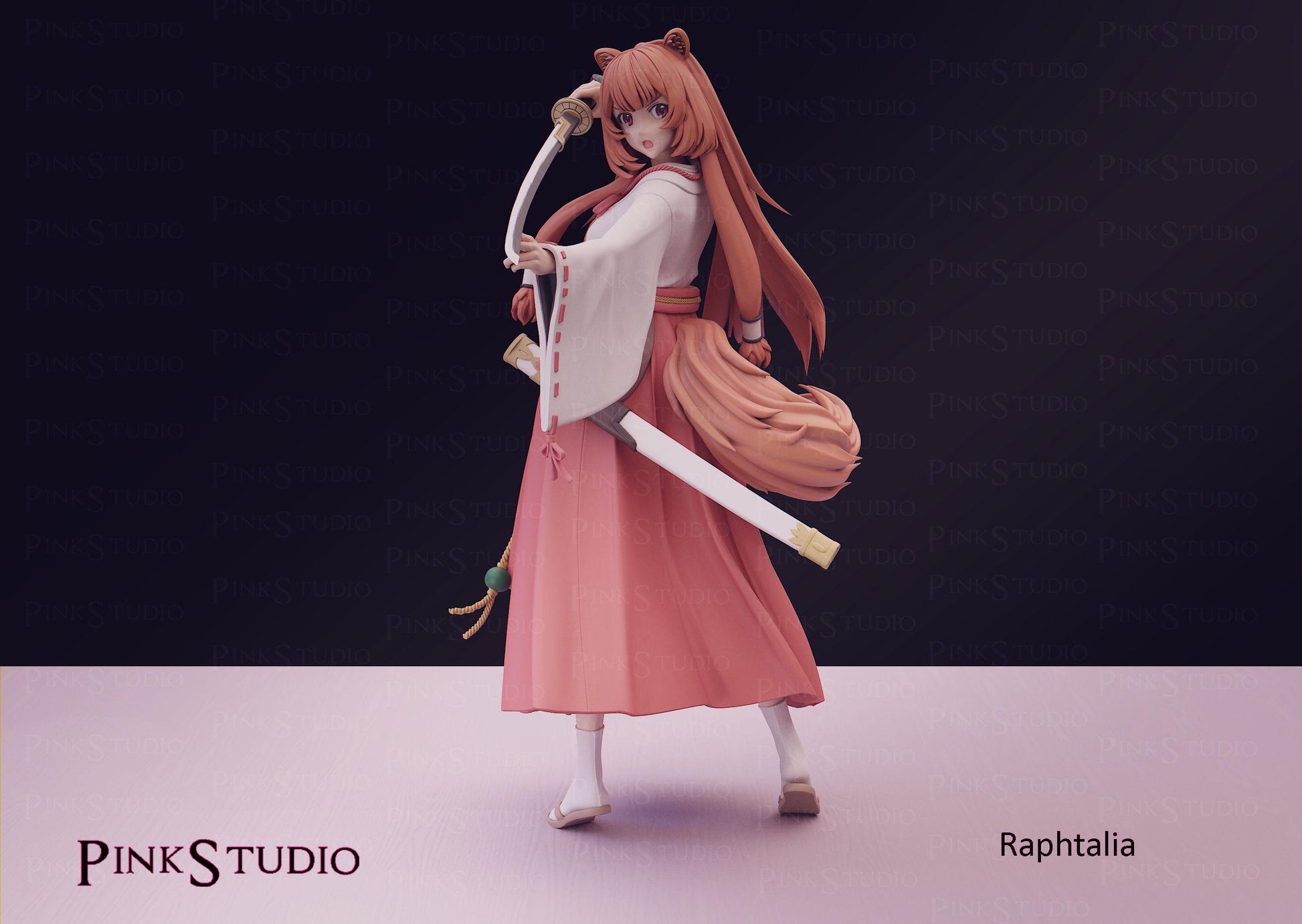 The Rising of the Shield Hero Inspired Fanart Raphtalia Resin Model Kit 19cm