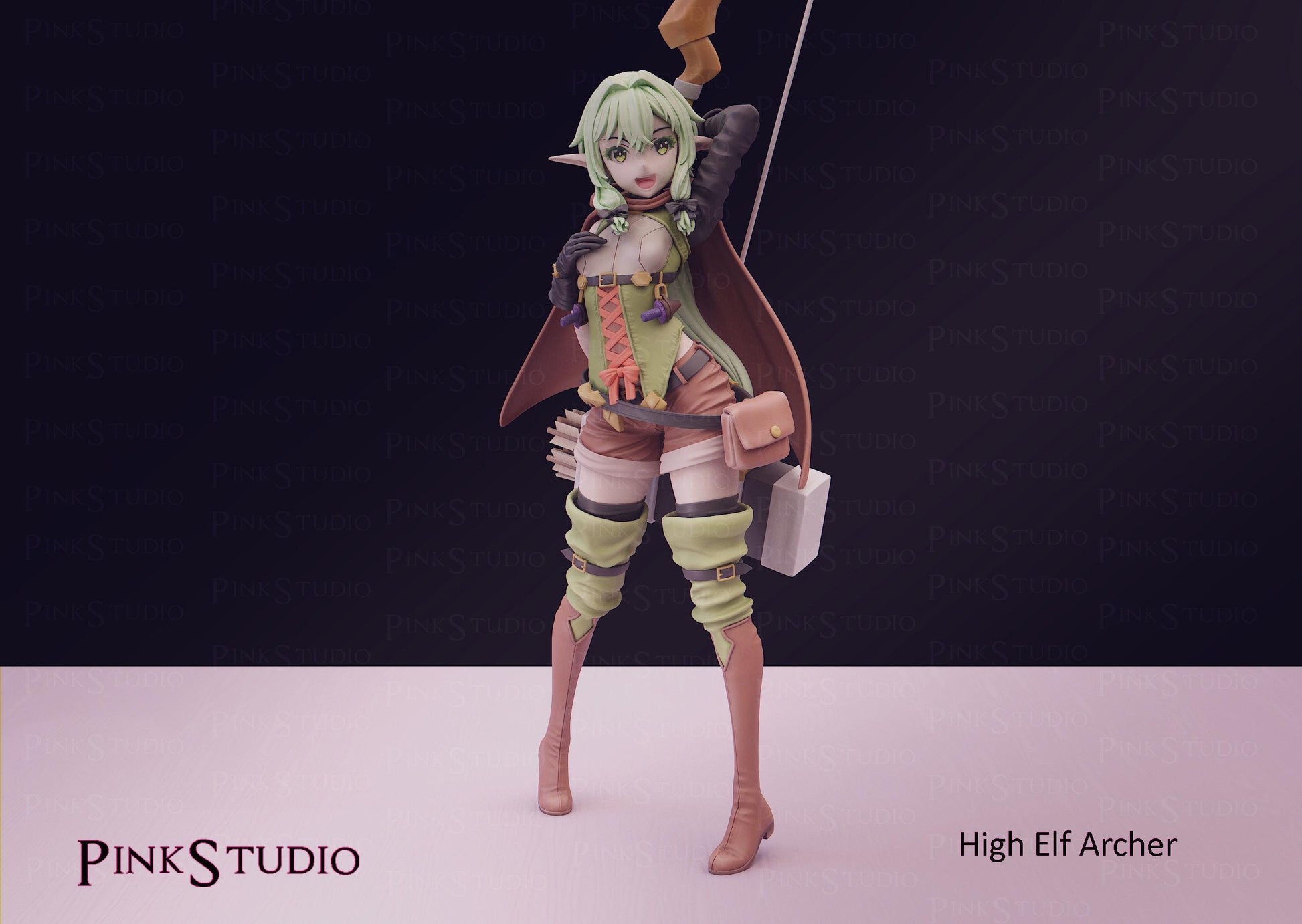 Goblin Slayer Inspired Fanart High Elf Archer Resin Model Kit 17cm