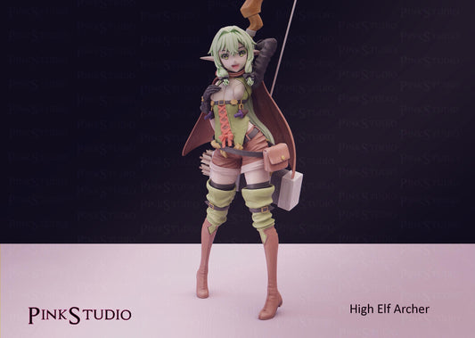 Goblin Slayer Inspired Fanart High Elf Archer Resin Model Kit 17cm