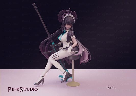 Blue Archive Inspired Fanart Karin Resin Model Kit 14.5cm