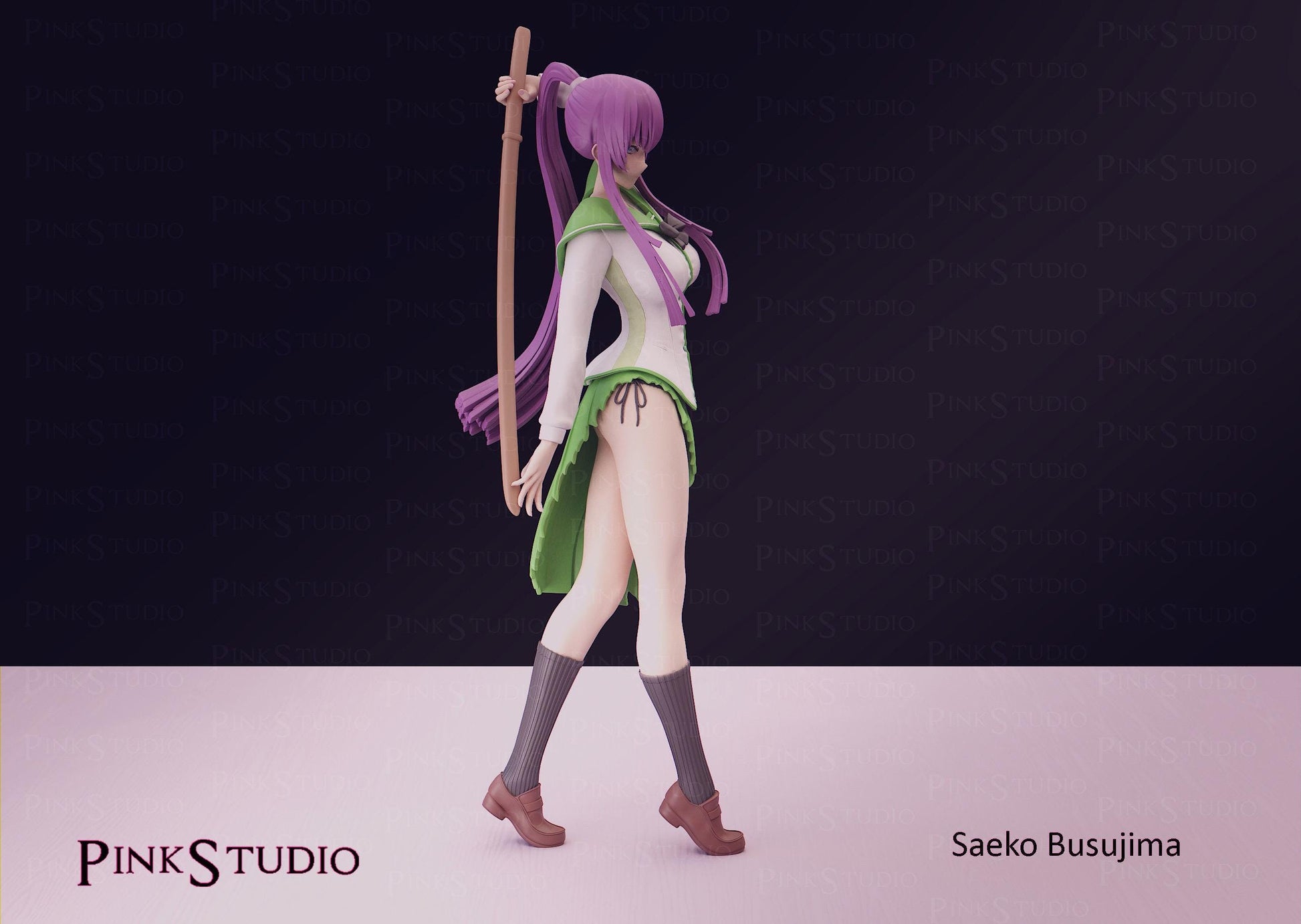 High School of the Dead Inspired Fanart HOTD - Saeko Busujima Resin Model Kit