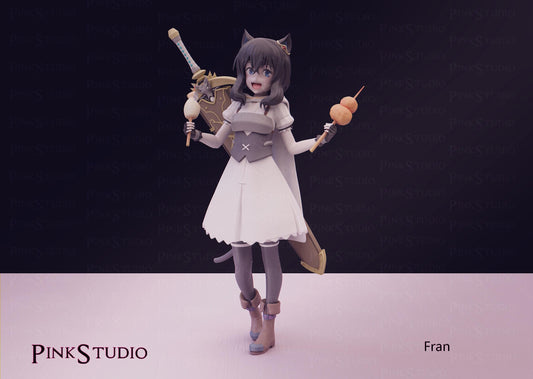 Reincarnated as a Sword Inspired Fanart Fran Resin Model Kit 19cm
