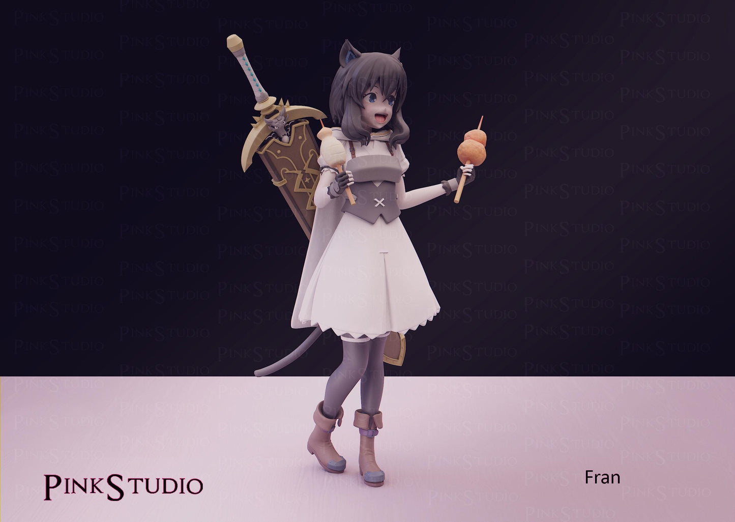 Reincarnated as a Sword Inspired Fanart Fran Resin Model Kit 19cm