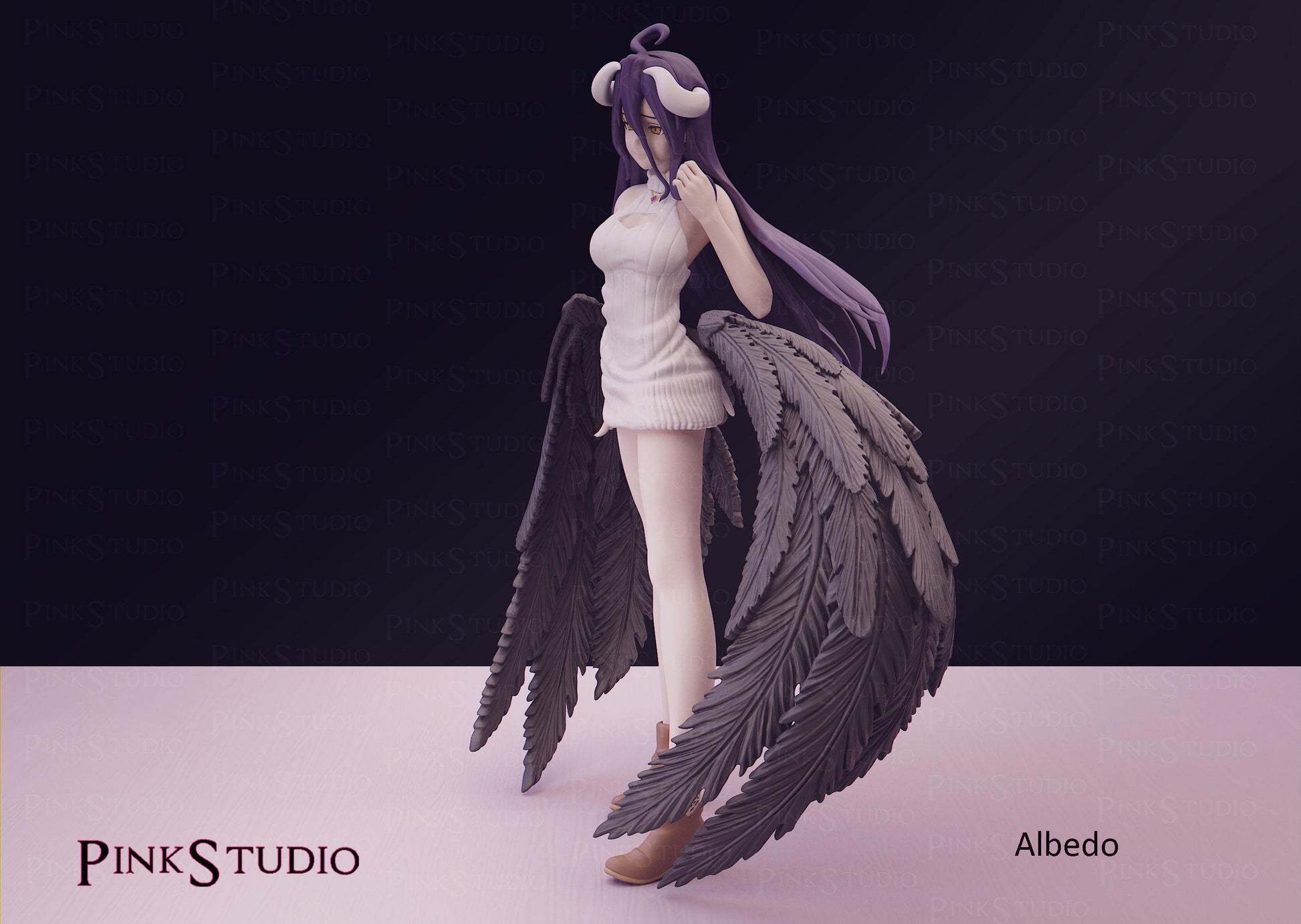 Overlord Inspired Fanart Albedo Resin Model Kit 21cm