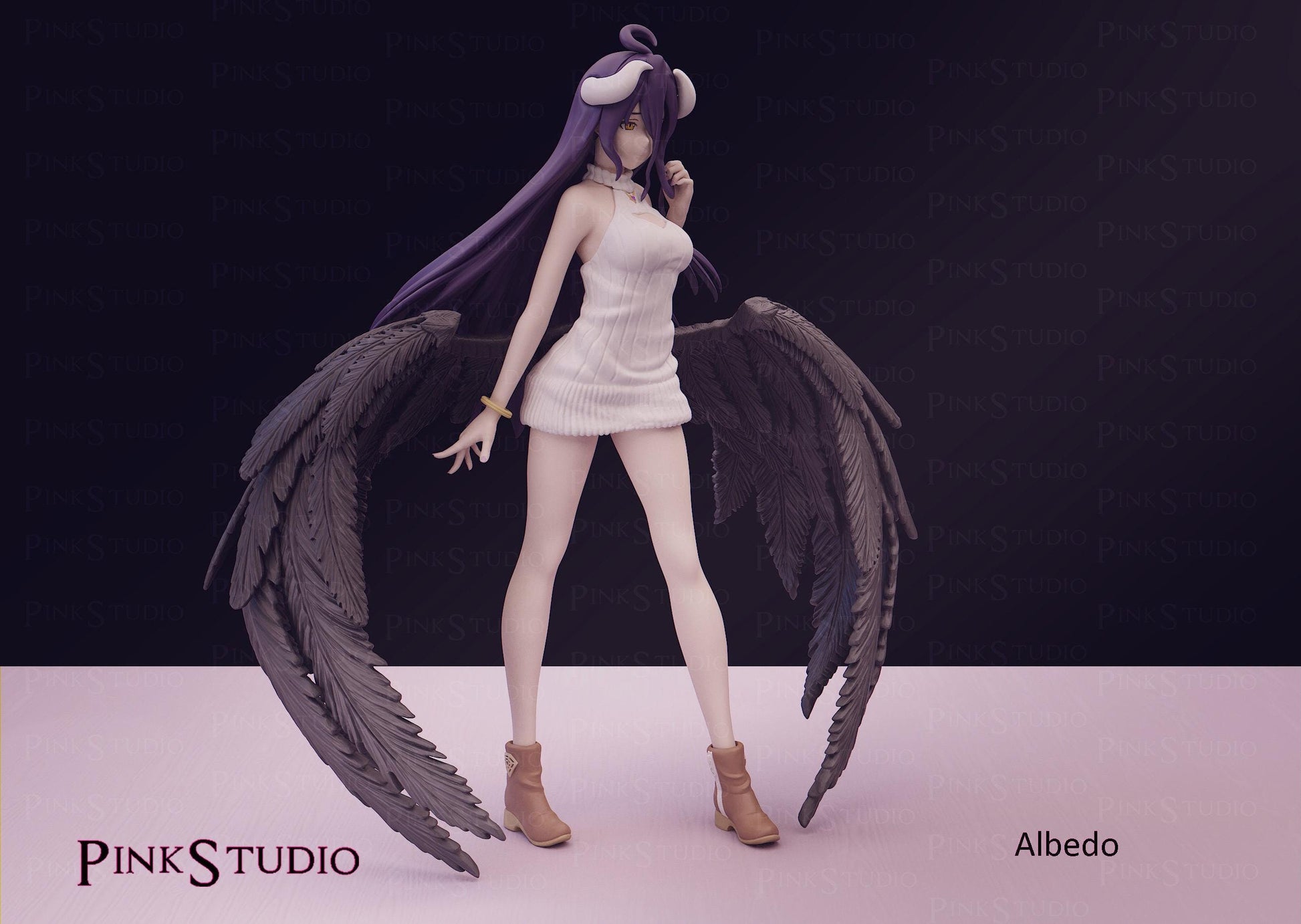Overlord Inspired Fanart Albedo Resin Model Kit 21cm