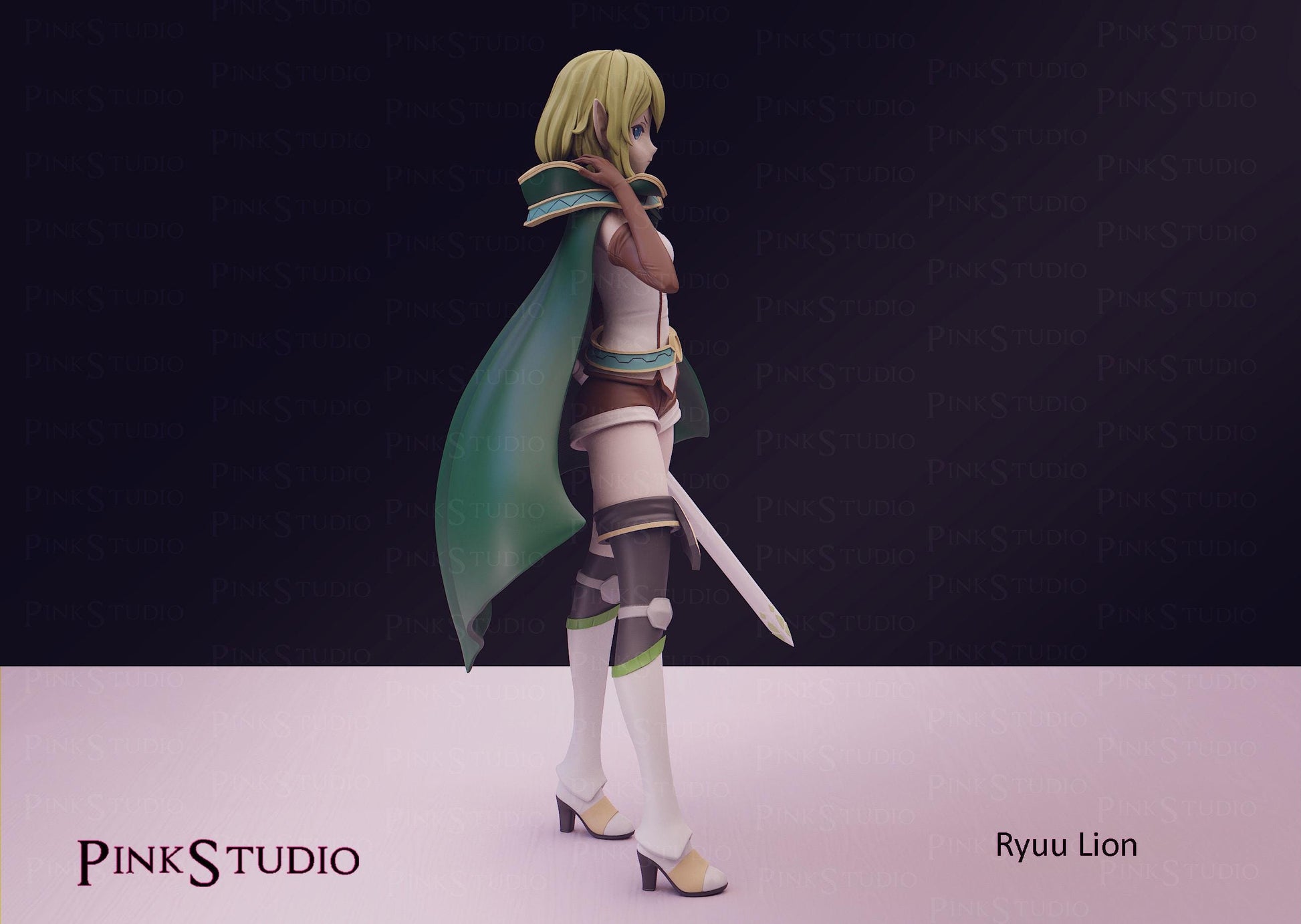 Danmachi Inspired Fanart Ryuu Lion Resin Model Kit 18cm