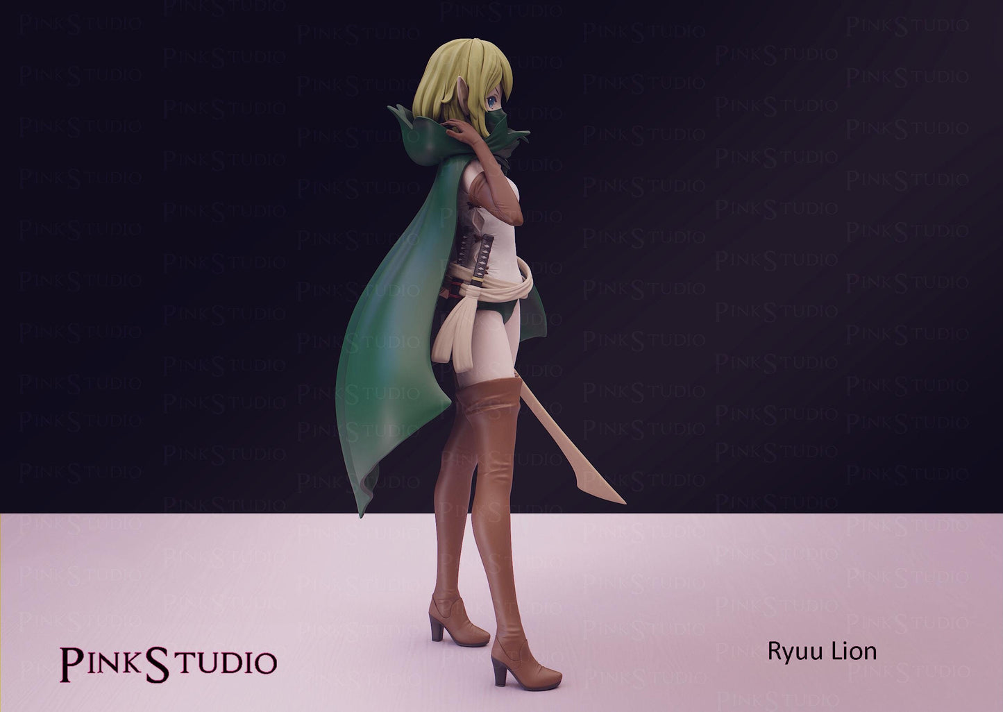 Danmachi Inspired Fanart Ryuu Lion Resin Model Kit 18cm