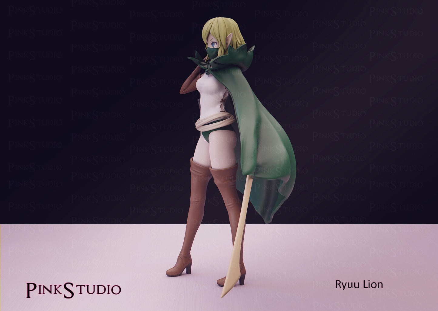 Danmachi Inspired Fanart Ryuu Lion Resin Model Kit 18cm