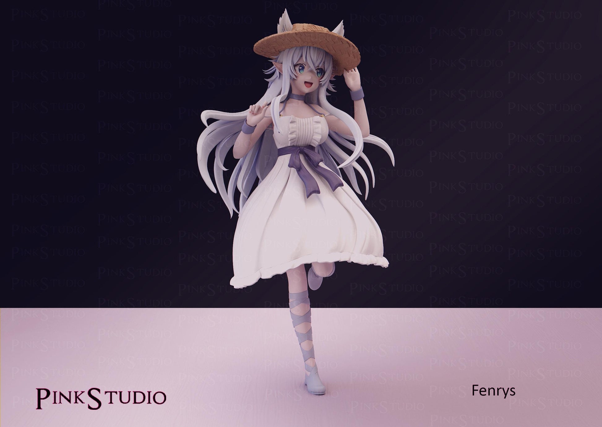 Chillin in Another World with Level 2 Cheats Inspired Fanart Fenrys Resin Model Kit 18cm
