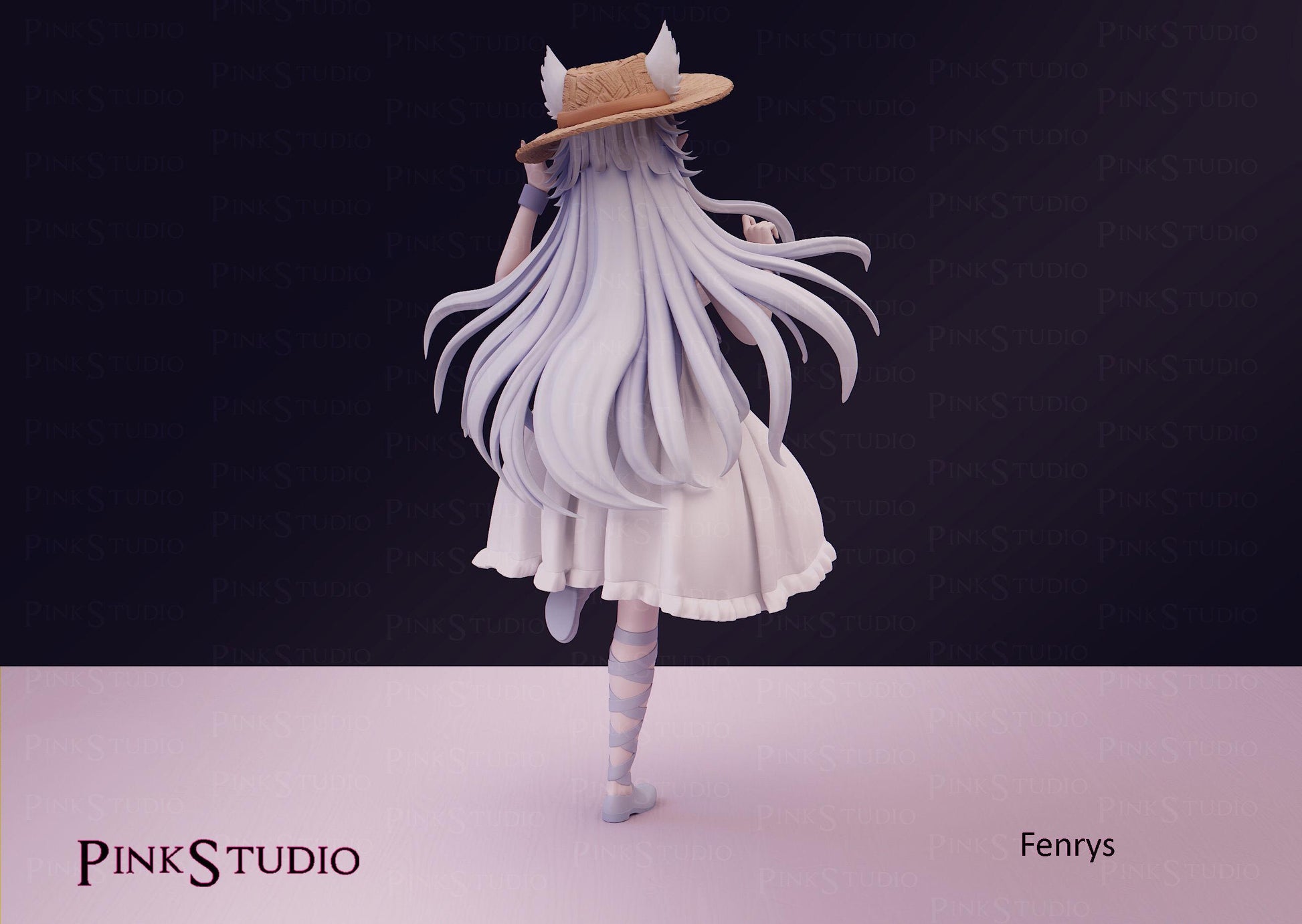 Chillin in Another World with Level 2 Cheats Inspired Fanart Fenrys Resin Model Kit 18cm