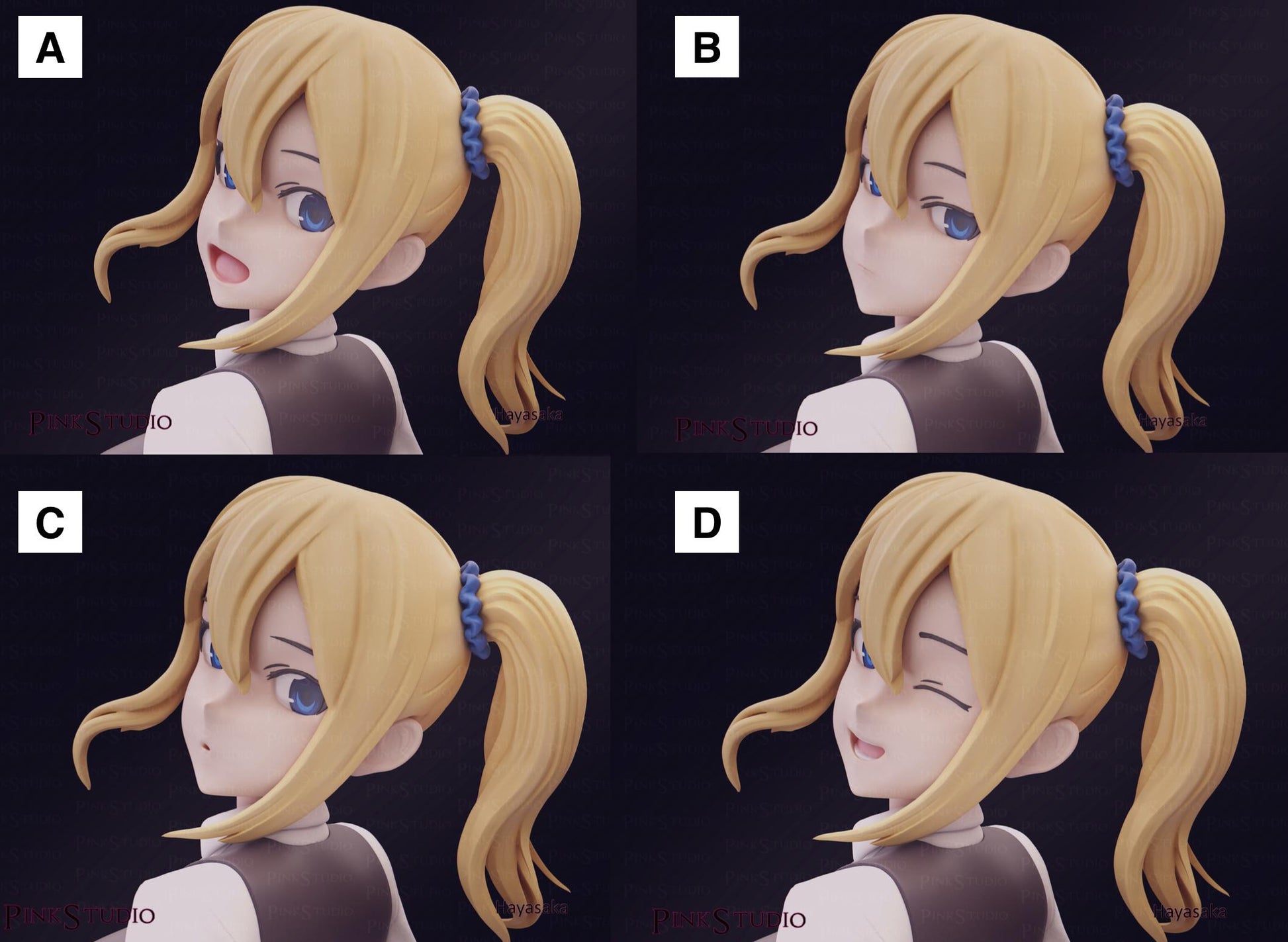 Love is War Inspired Fanart Hayasaka Resin Model Kit 19cm