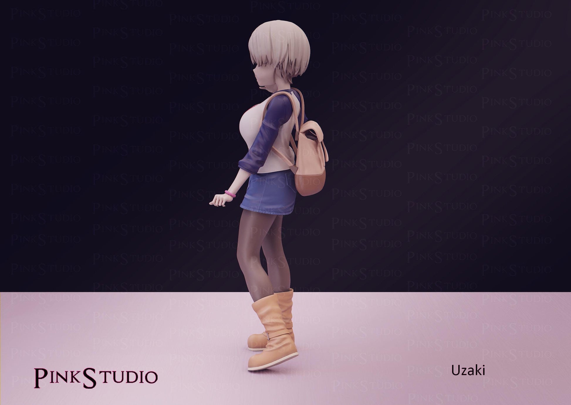 Uzaki-chan Wants to Hang Out Inspired Fanart - Hana Uzaki Resin Model Kit 18cm
