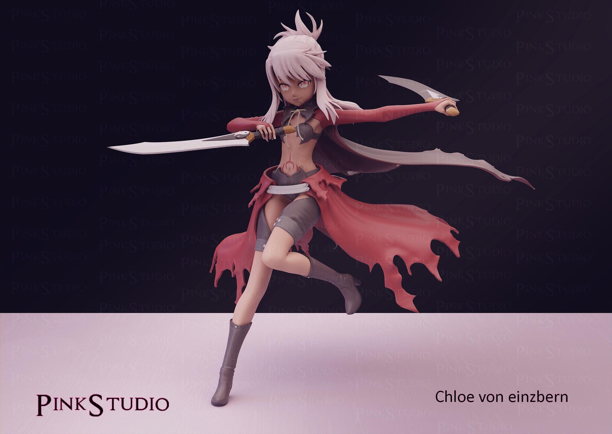 Fate Kaleid Liner Prisma Illya Inspired Fanart Chloe Von Einzbern 16.5cm