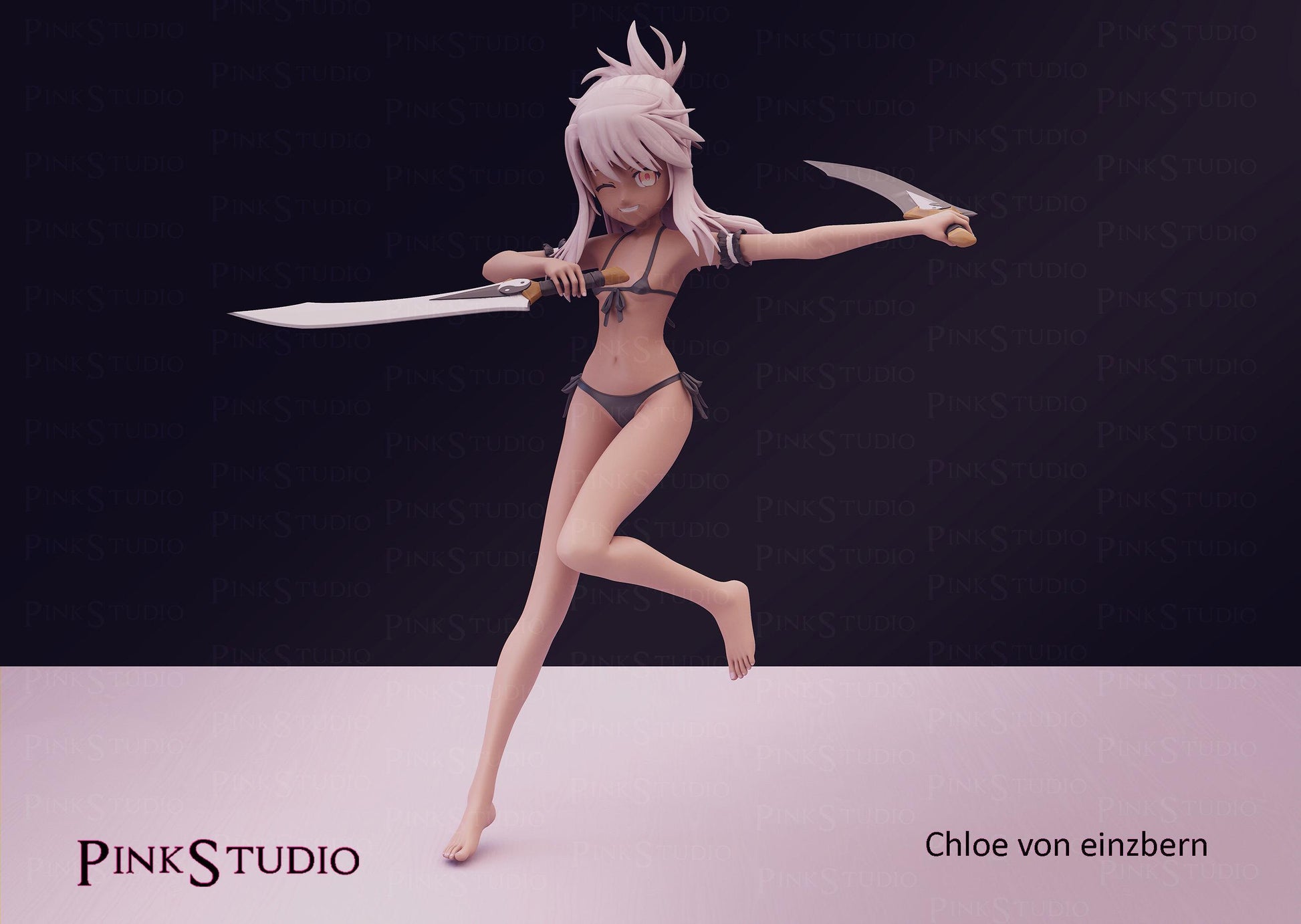 Fate Kaleid Liner Prisma Illya Inspired Fanart Chloe Von Einzbern 16.5cm