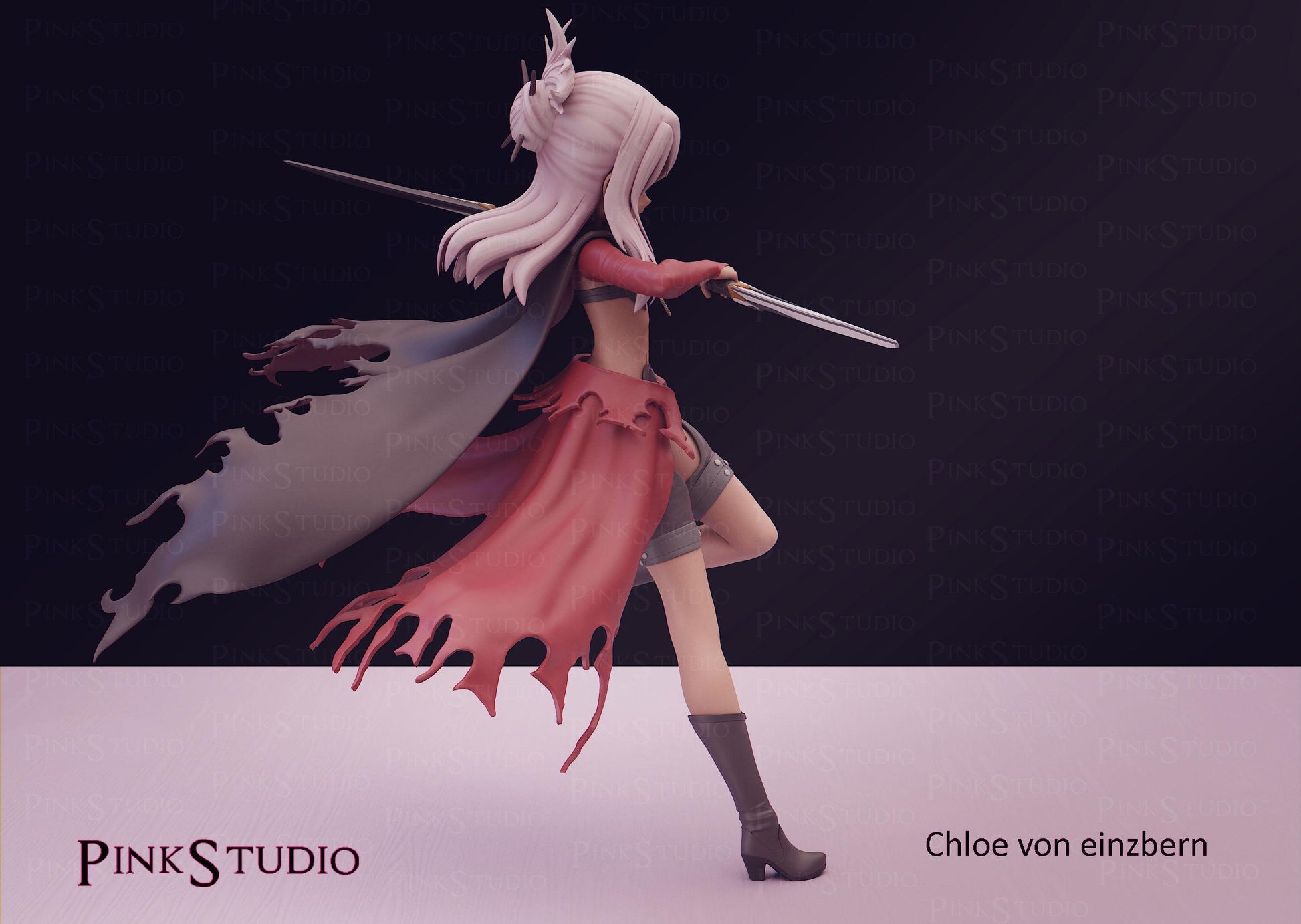 Fate Kaleid Liner Prisma Illya Inspired Fanart Chloe Von Einzbern 16.5cm