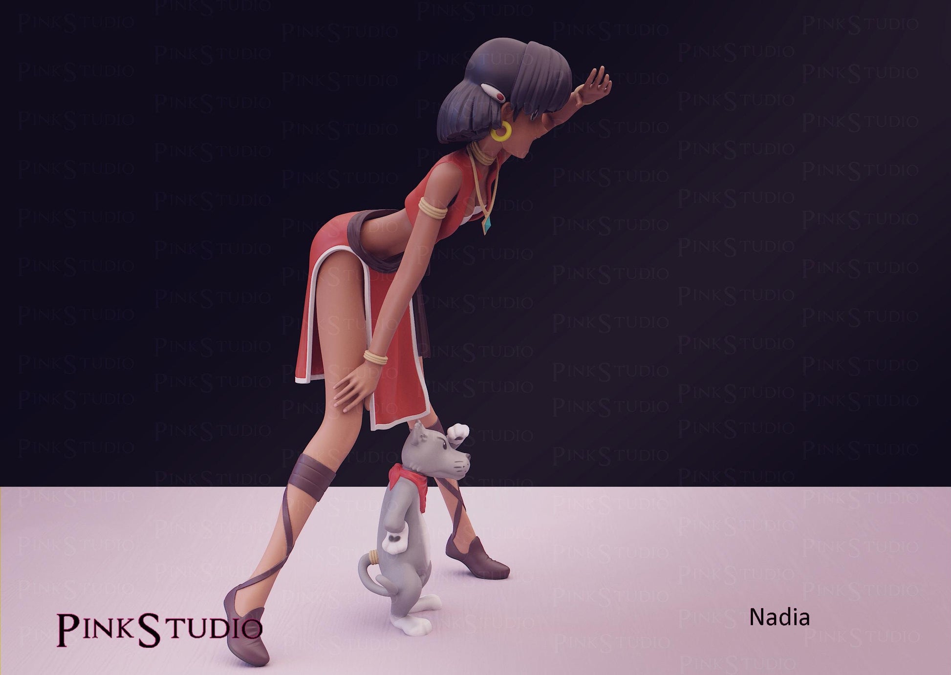 The Secret of Blue Water Inspired Fanart Nadia Resin Model Kit 16cm