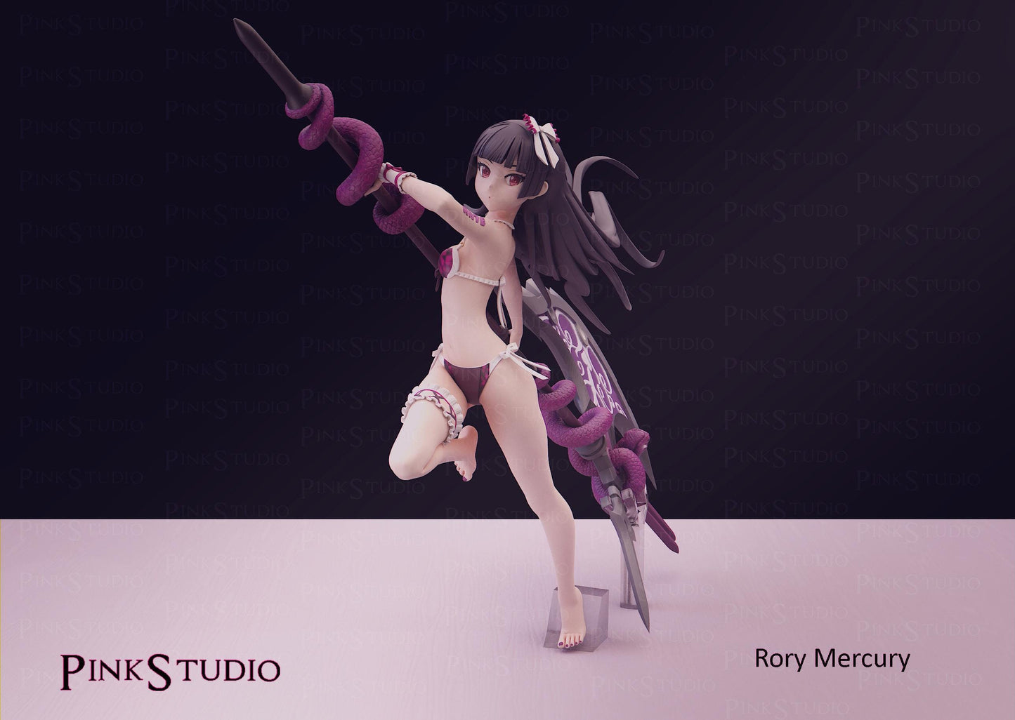 Gate Inspired Fanart Rory Mercury Resin Kit Model 18cm