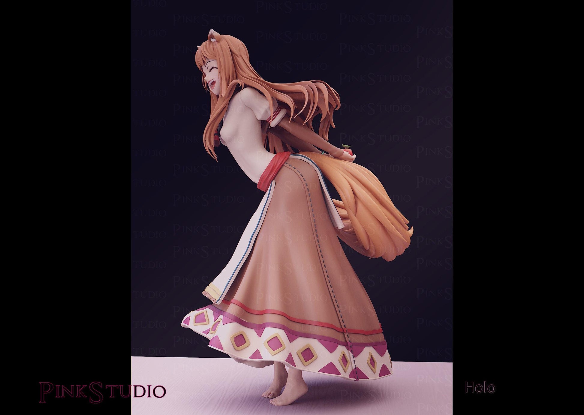 Holo Inspired Fanart Spice and Wolf Resin Model Kit 17cm