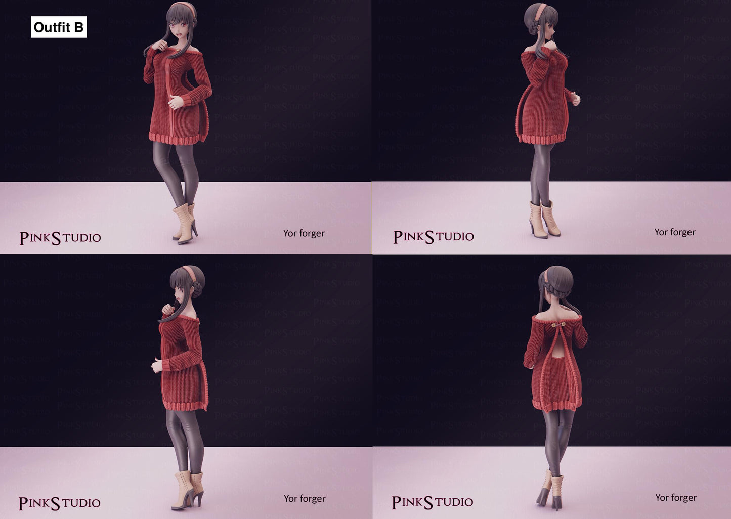 Spy x Family Inspired Fanart Yor Forger Resin Model Kit 18cm