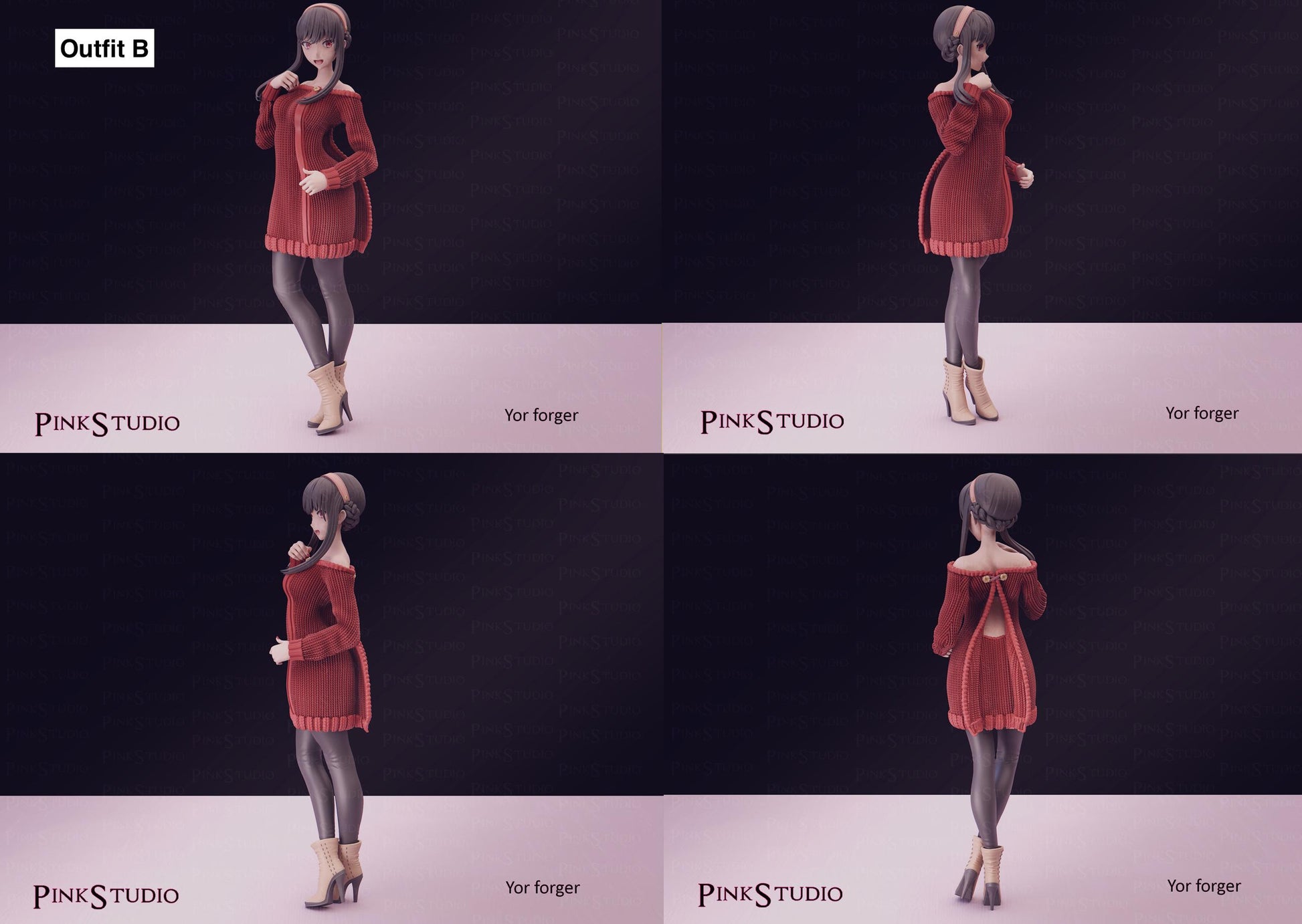 Spy x Family Inspired Fanart Yor Forger Resin Model Kit 18cm