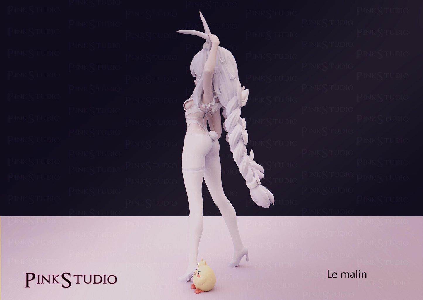 Azur Lane Inspired Fanart Le Malin Resin Model Kit 17cm