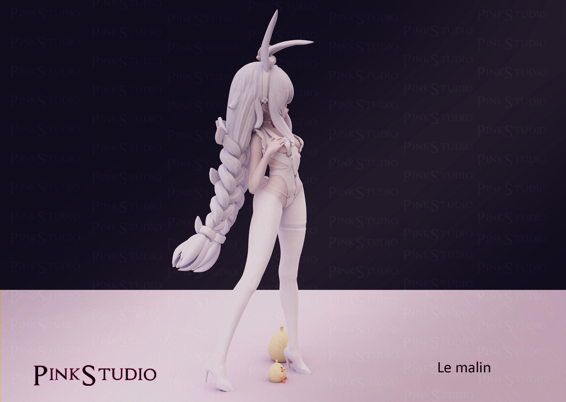 Azur Lane Inspired Fanart Le Malin Resin Model Kit 17cm