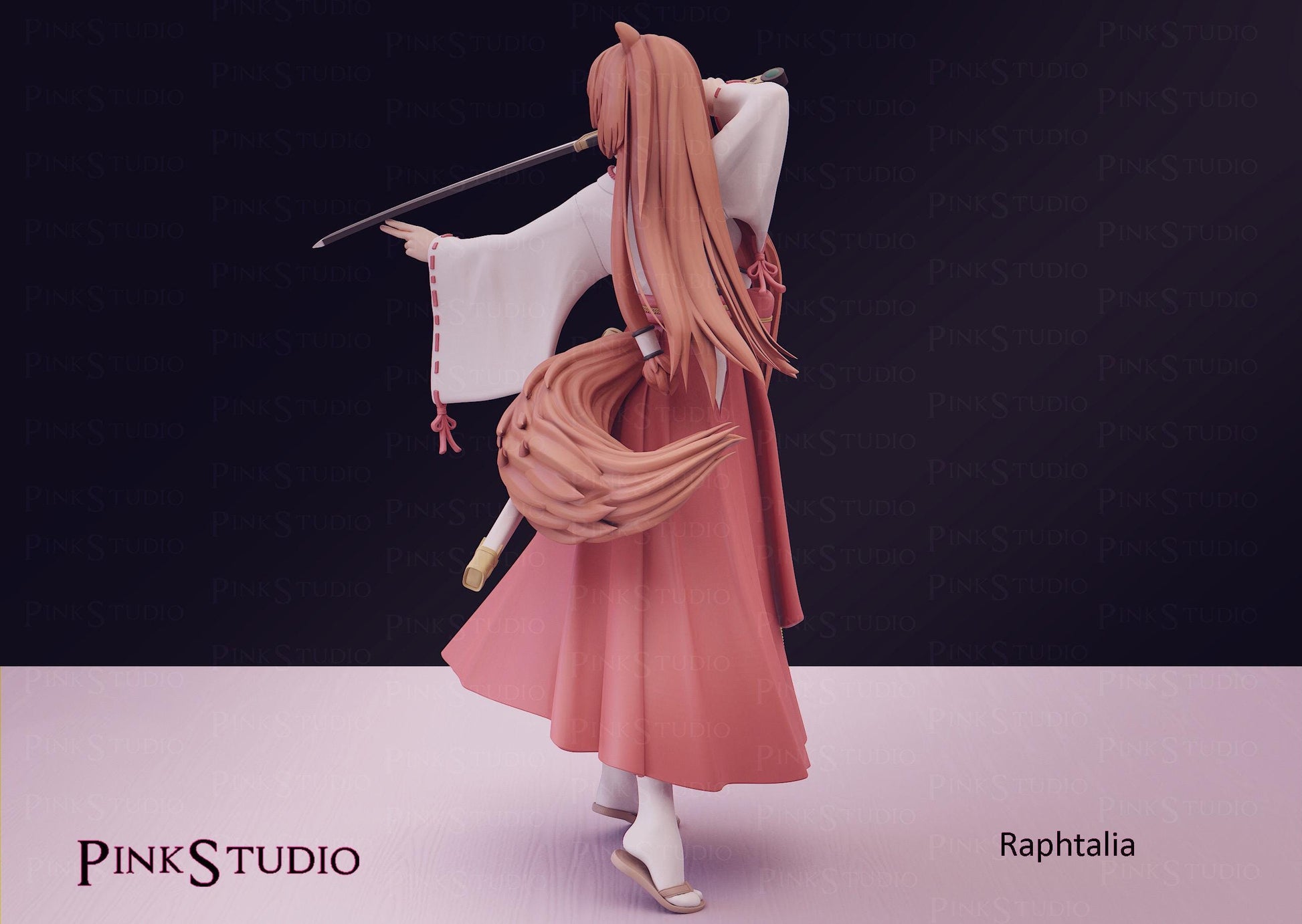 The Rising of the Shield Hero Inspired Fanart Raphtalia Resin Model Kit 19cm
