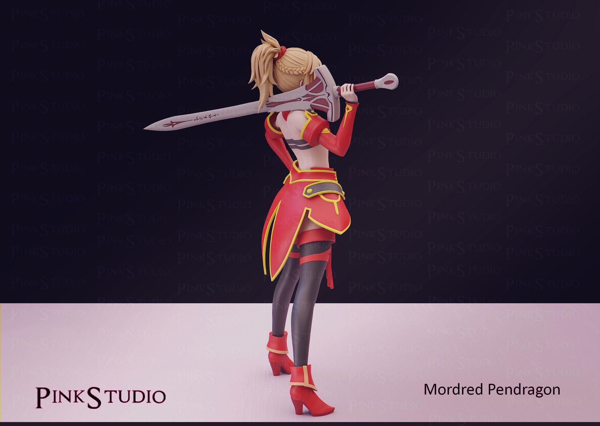 Fate Apocrypha Inspired Fanart Mordred Pendragon Resin Model Kit 19.25cm