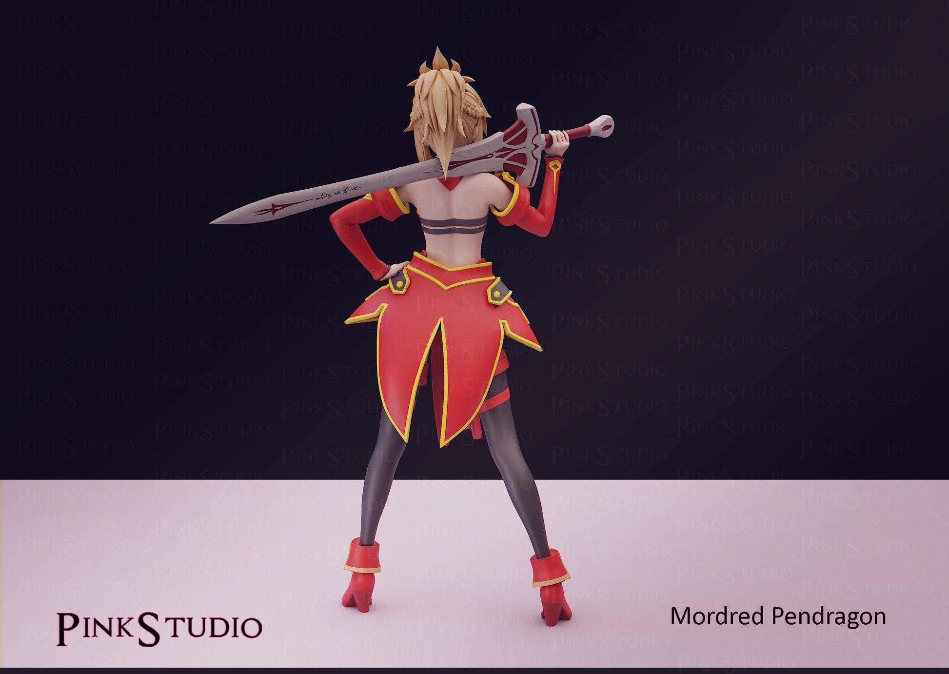 Fate Apocrypha Inspired Fanart Mordred Pendragon Resin Model Kit 19.25cm