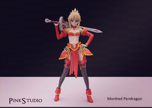 Fate Apocrypha Inspired Fanart Mordred Pendragon Resin Model Kit 19.25cm