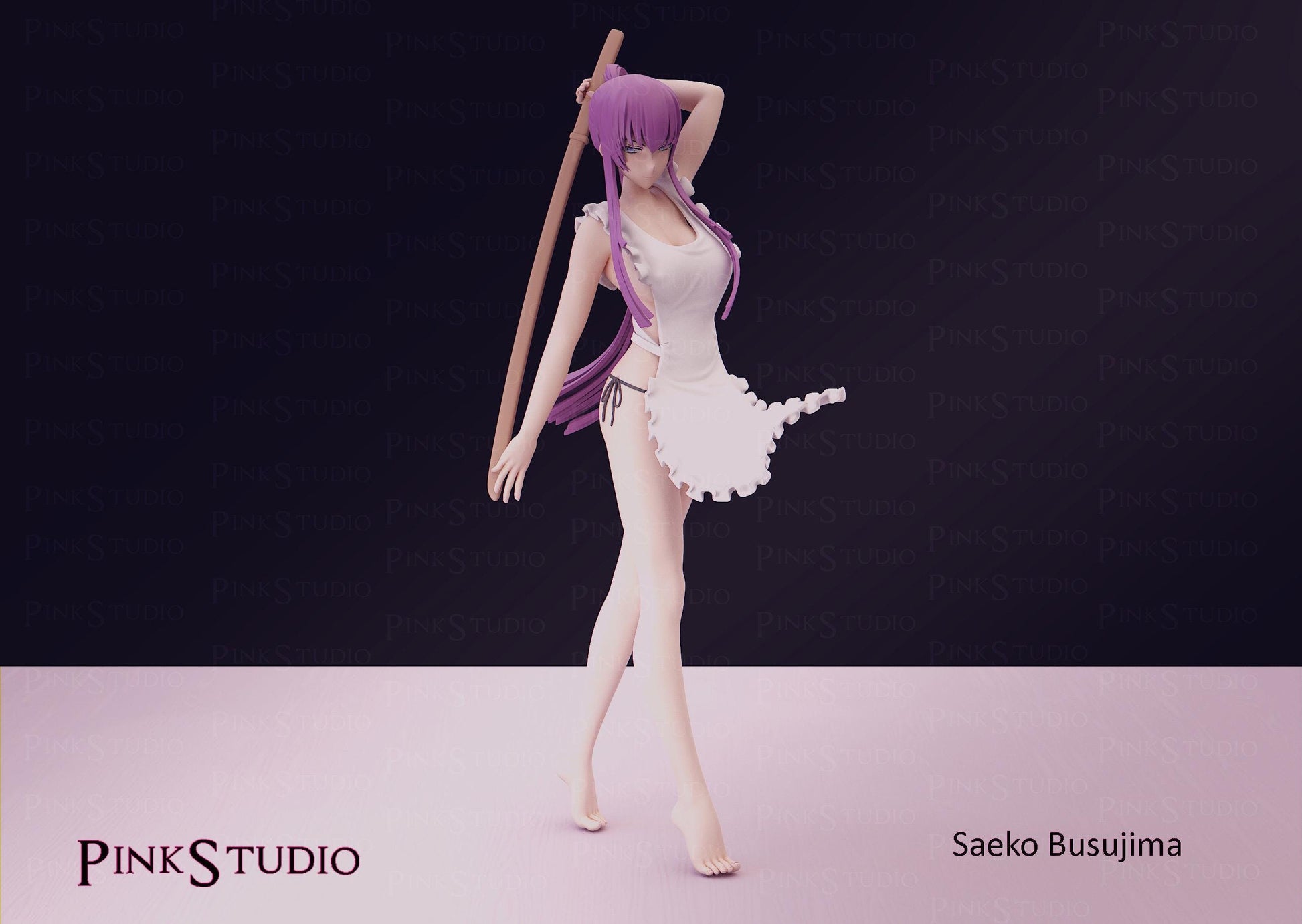 High School of the Dead Inspired Fanart HOTD - Saeko Busujima Resin Model Kit