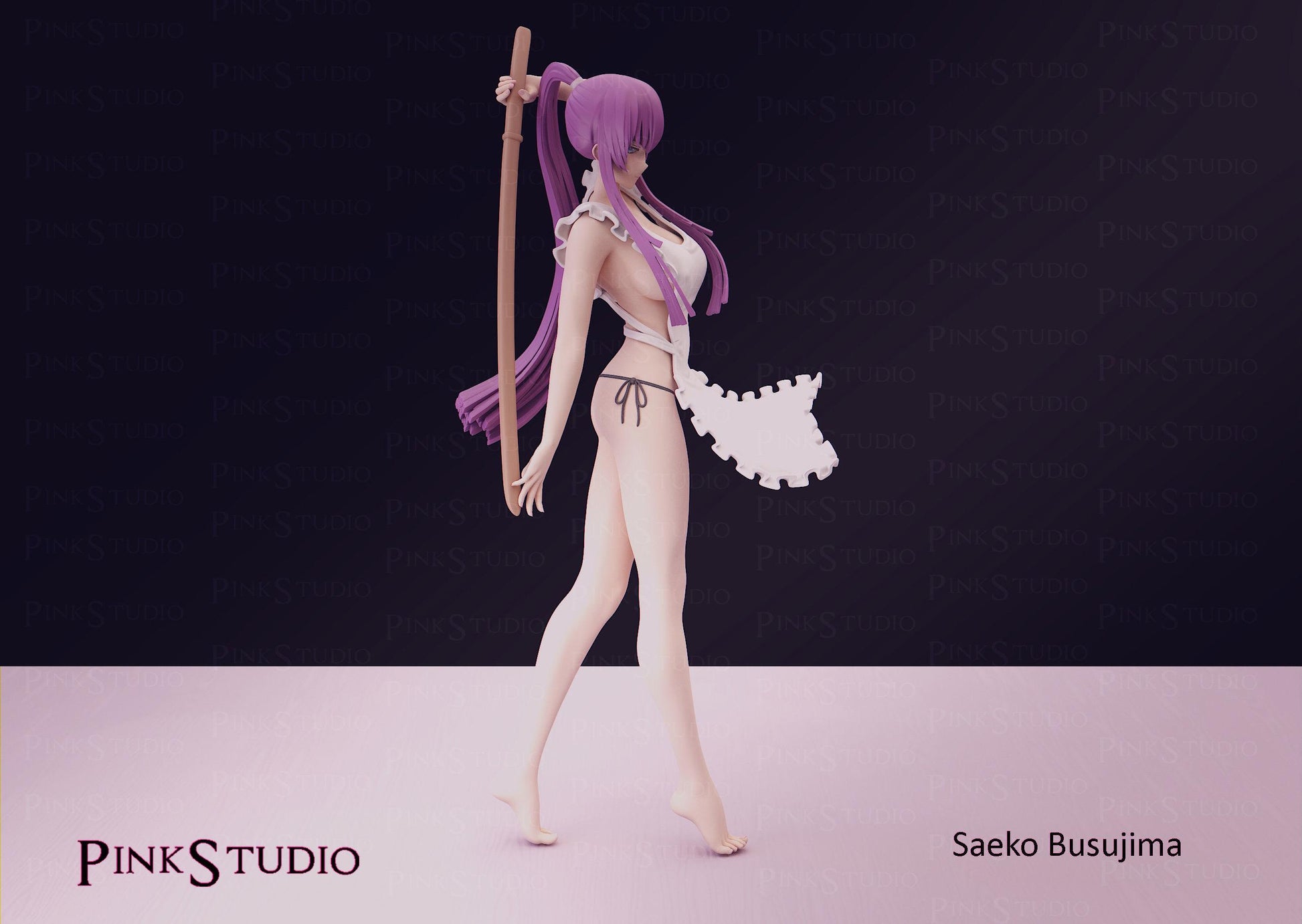 High School of the Dead Inspired Fanart HOTD - Saeko Busujima Resin Model Kit