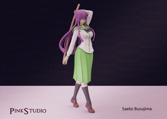 High School of the Dead Inspired Fanart HOTD - Saeko Busujima Resin Model Kit