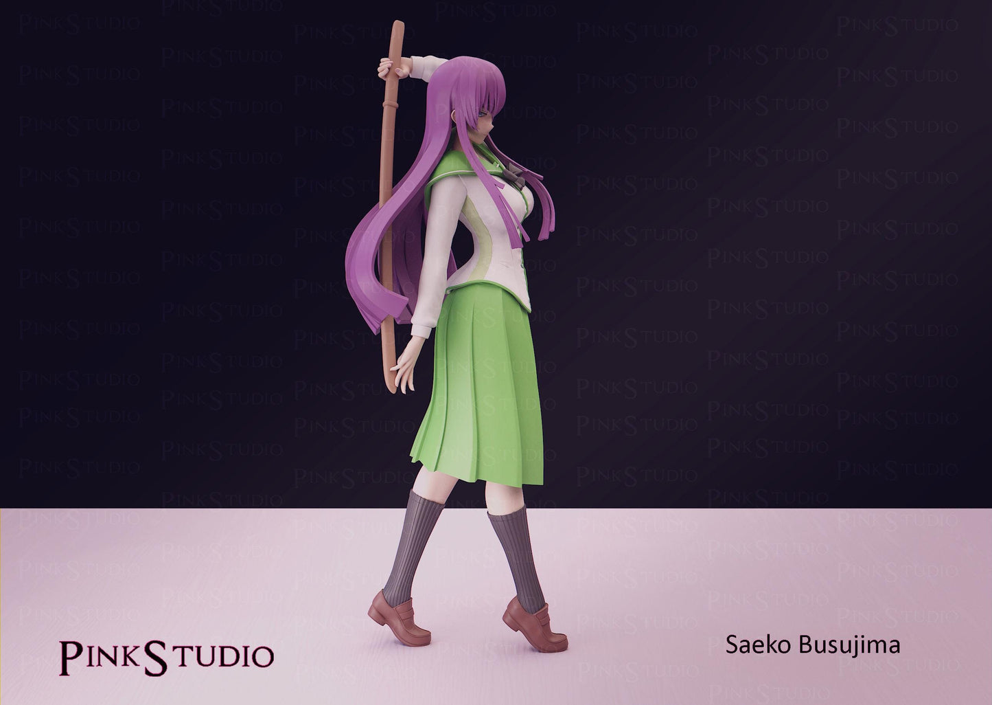 High School of the Dead Inspired Fanart HOTD - Saeko Busujima Resin Model Kit