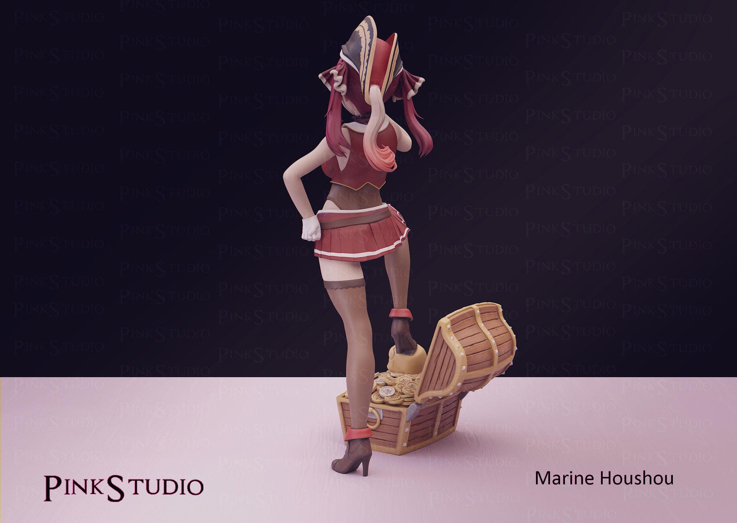 Hololive Inspired Fanart Marine Houshou Resin Model Kit 19cm