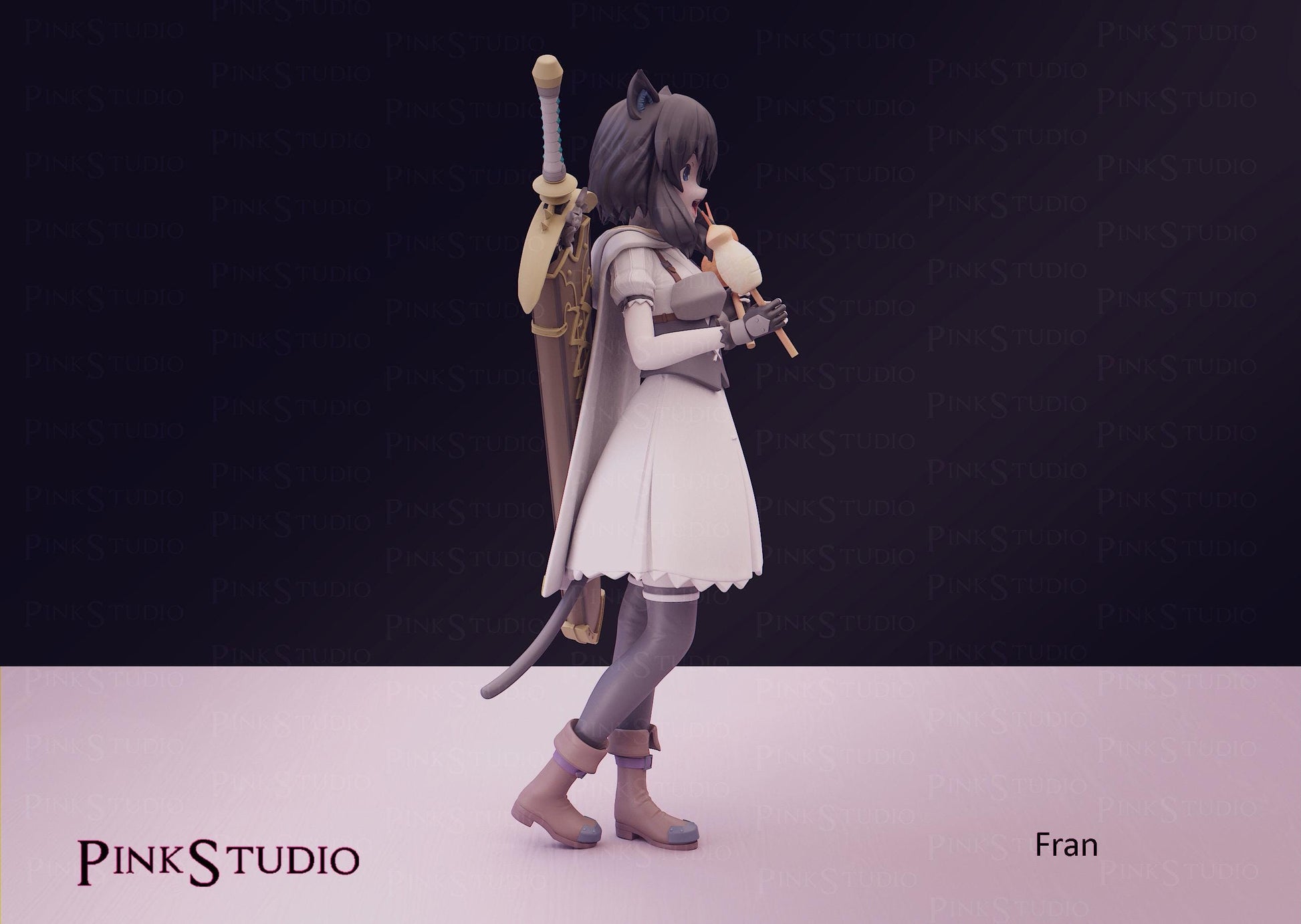 Reincarnated as a Sword Inspired Fanart Fran Resin Model Kit 19cm
