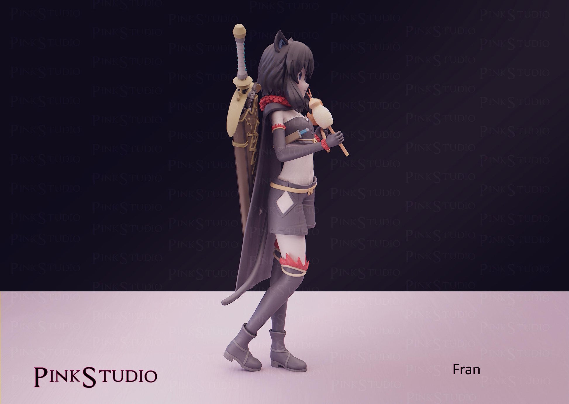 Reincarnated as a Sword Inspired Fanart Fran Resin Model Kit 19cm